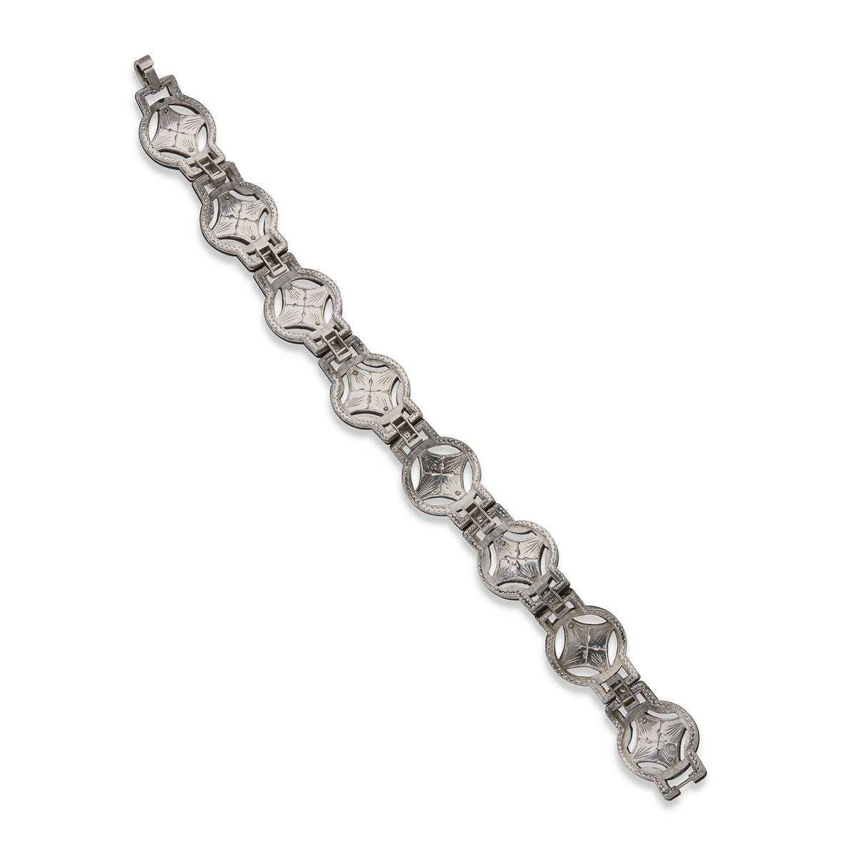 G.T. Marsh & Co. Blackened Steel, Diamond and Cultured Pearl Bracelet