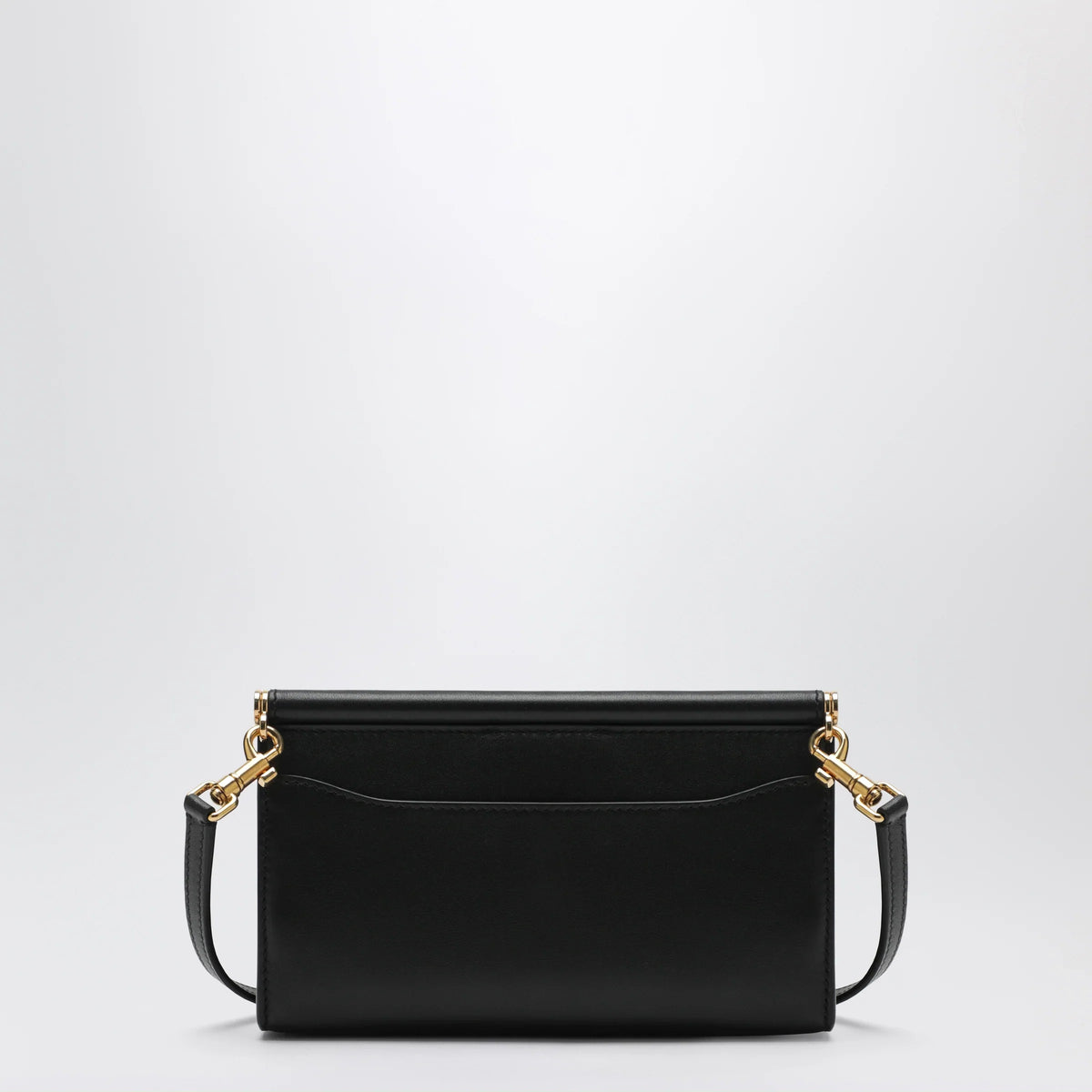 Dolce&Gabbana - Plongé calfskin leather phone bag in black
