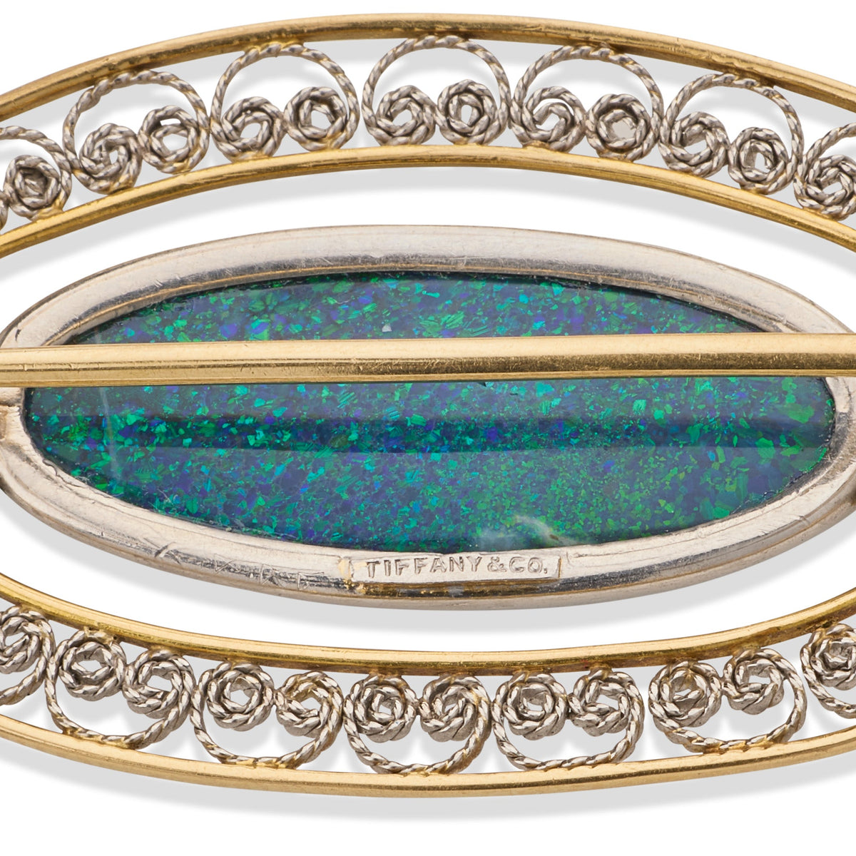 Louis Comfort Tiffany for Tiffany & Co. Black Opal Brooch