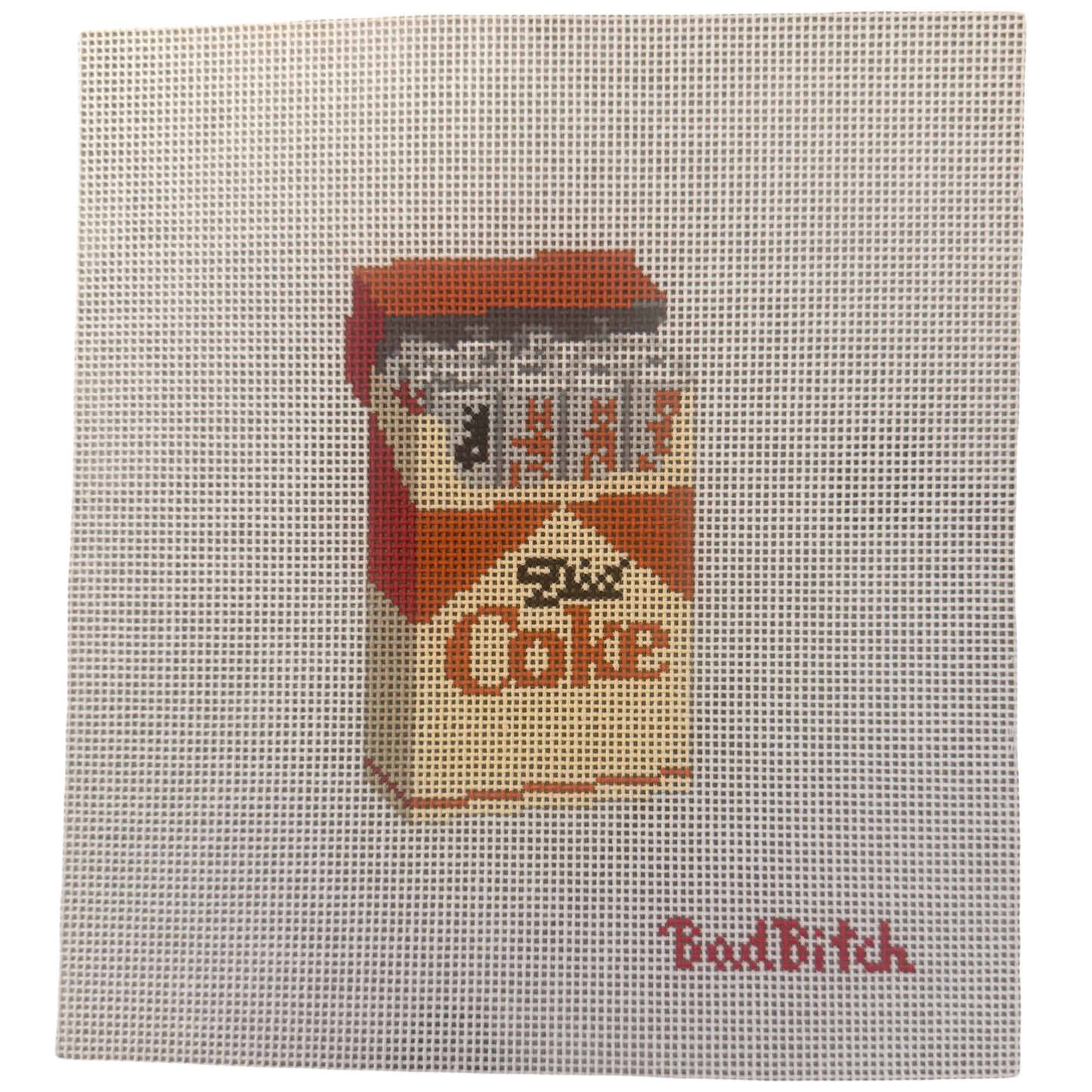Bad Bitch “Fridge Cigarettes” Diet Coke Needlepoint Canvas – 18 Mesh