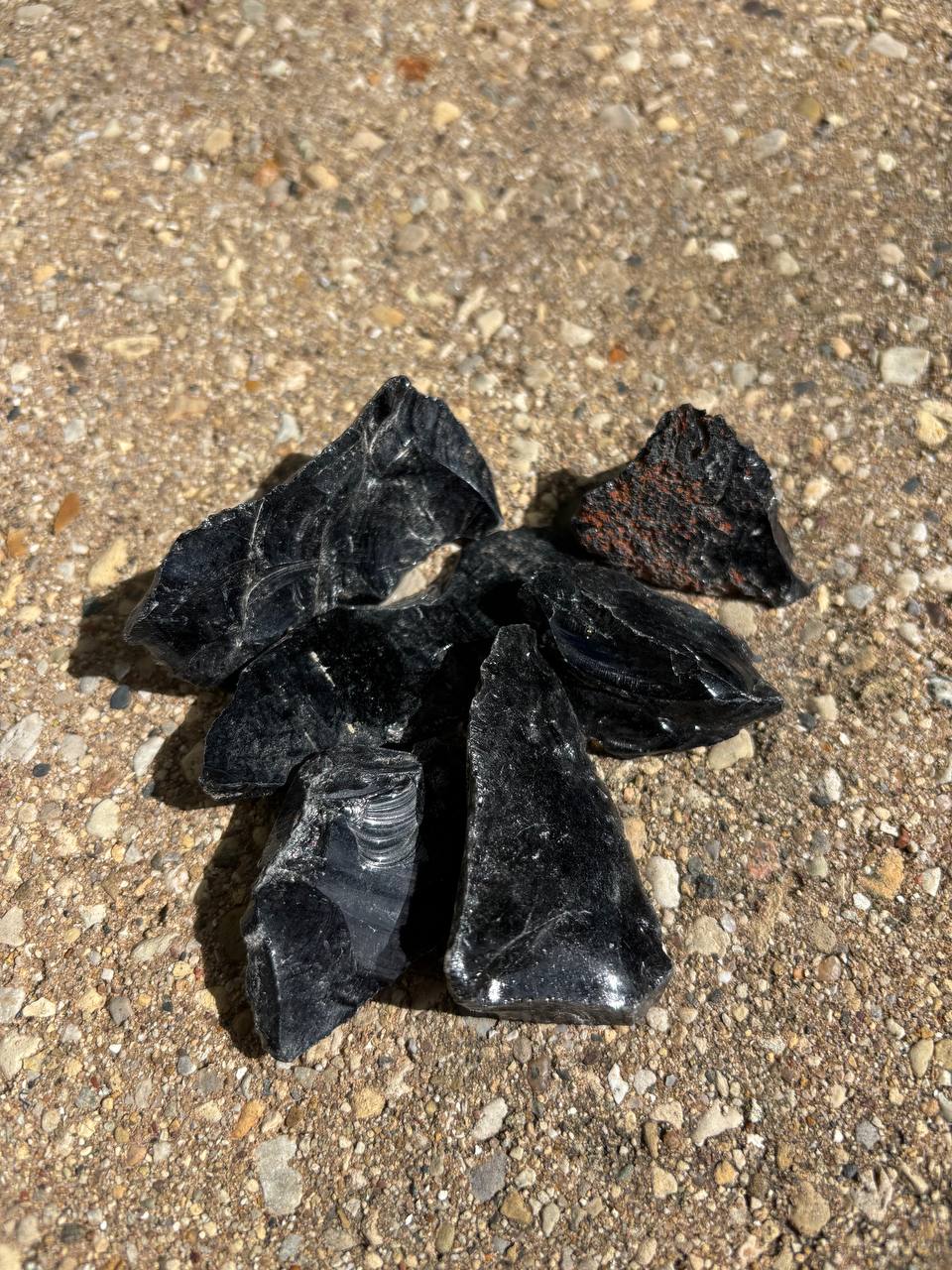 Black Obsidian Crystal Chips – Protection & Energy Shielding Stones (Size & Shape May Vary)