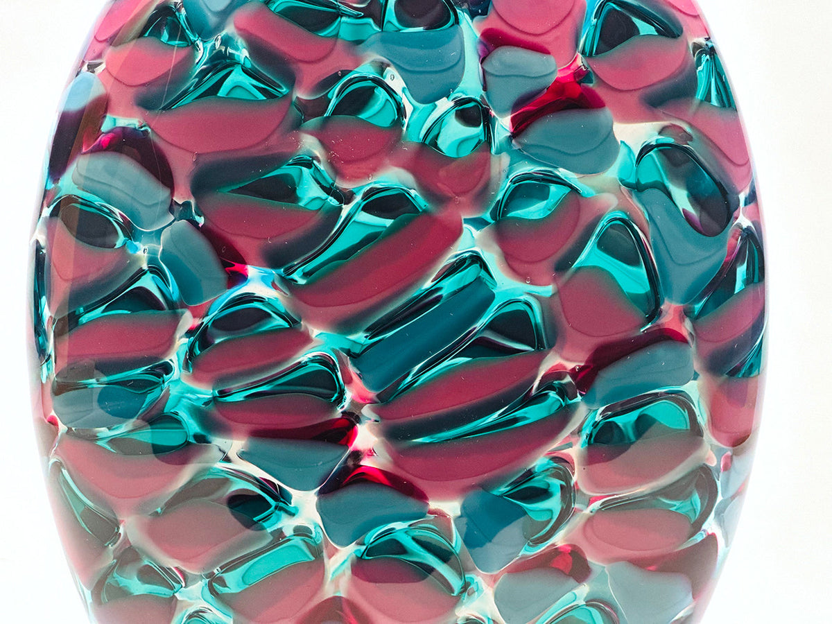 Glass "Blush Parrot" by Jonathan Swan