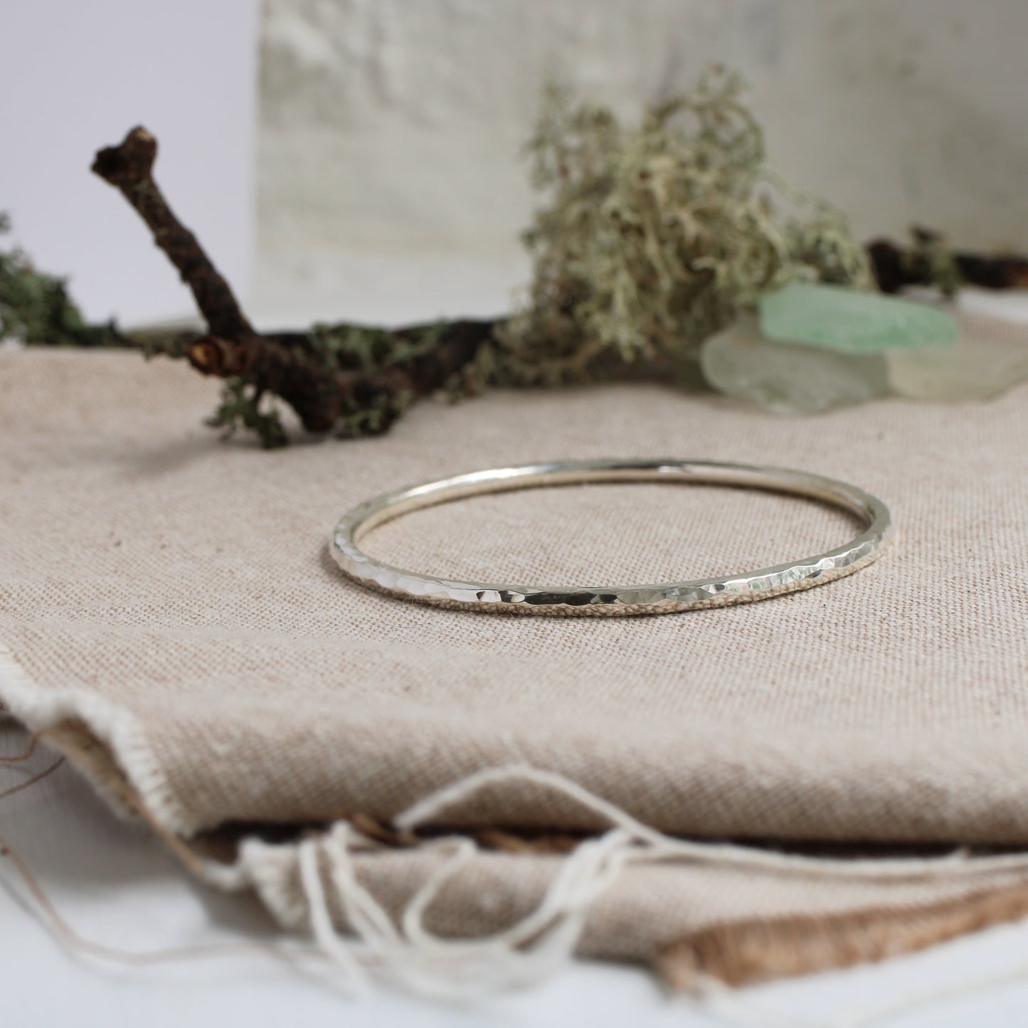 Hammered Solid Round bangle