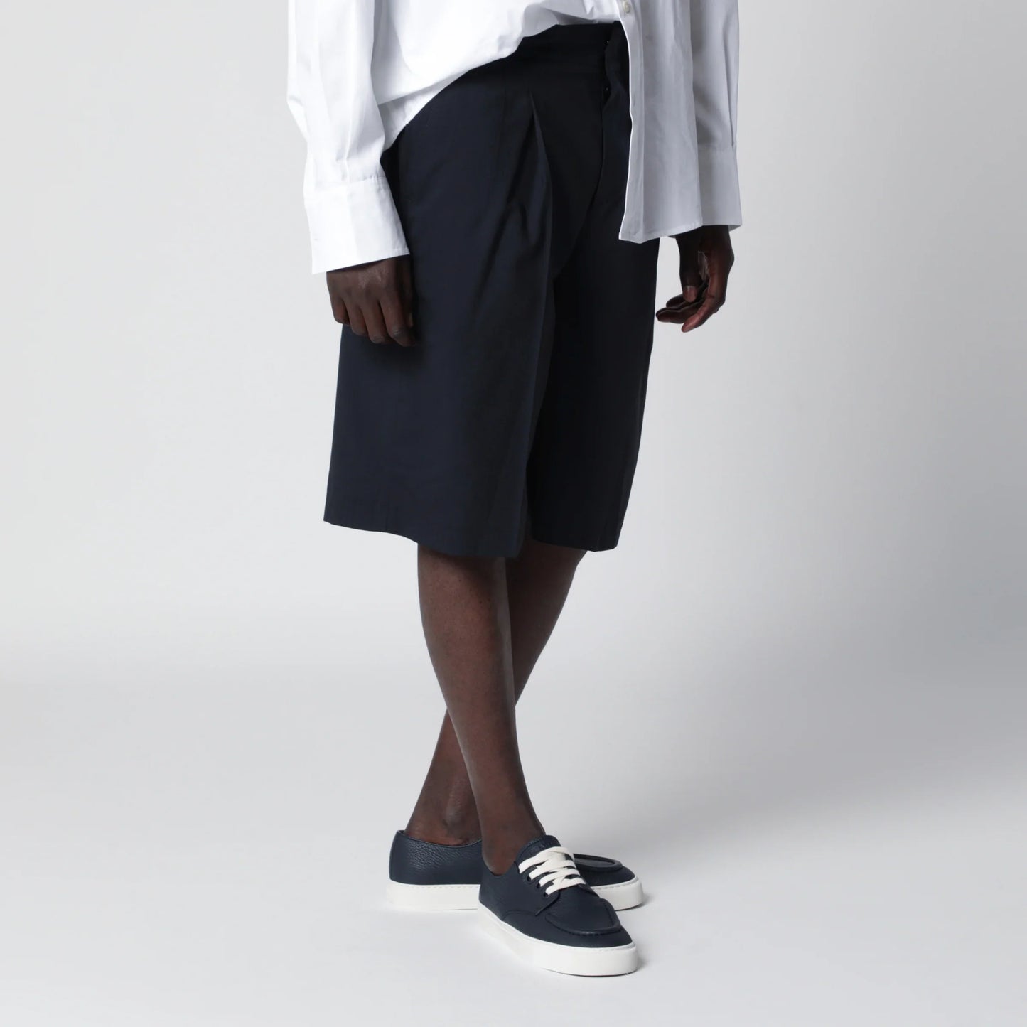 PT Torino - Blue cotton Bermuda shorts