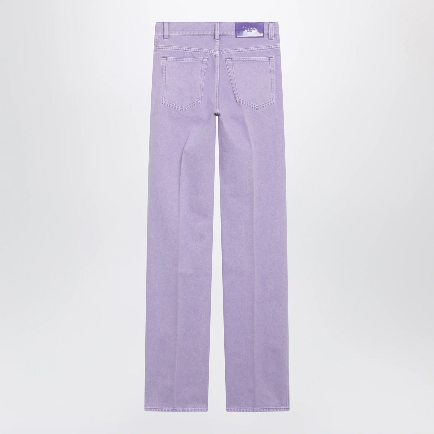 Chloé - Straight jeans in lavender organic cotton denim