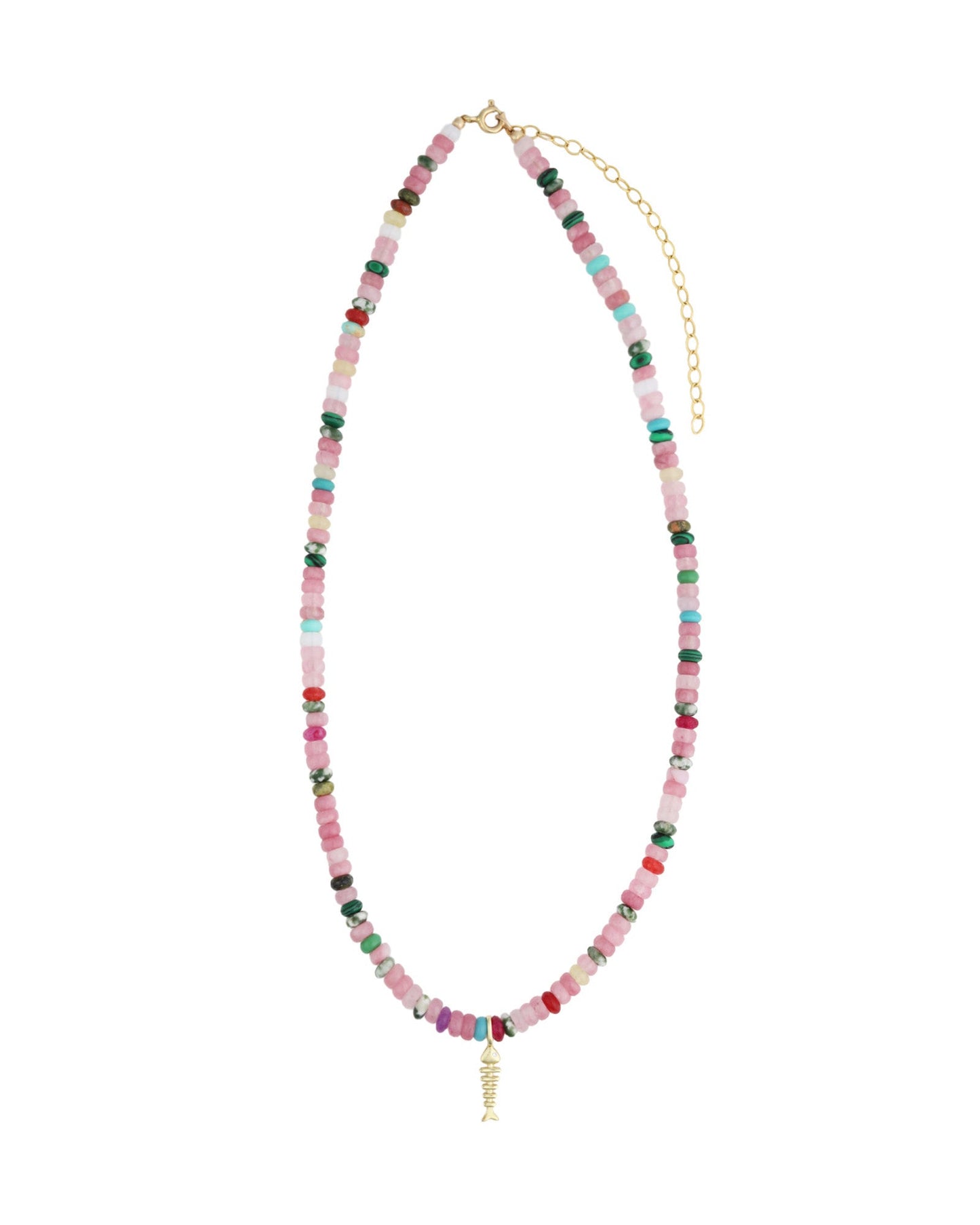 Fish Charm Beaded Necklace