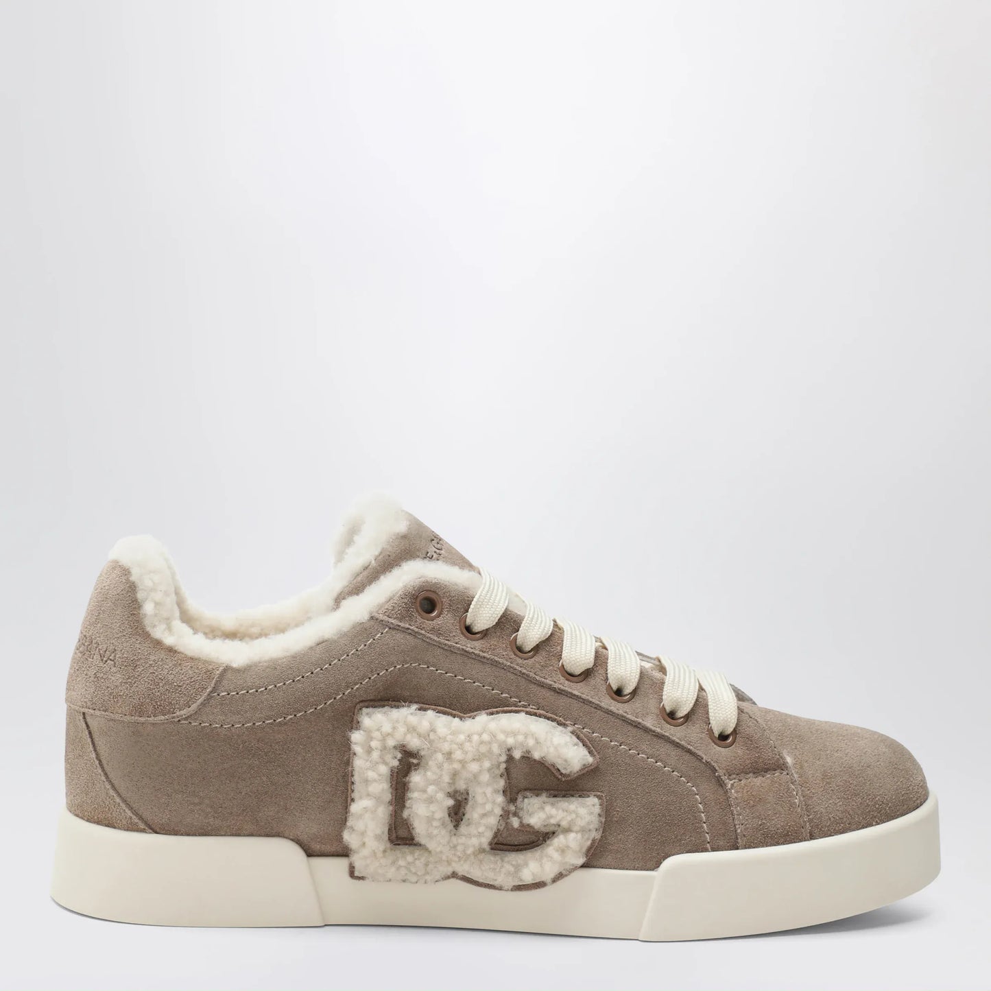Dolce&Gabbana - Portofino Light sneakers in calf leather and shearling