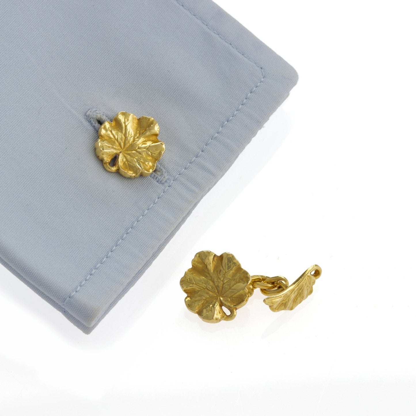 Gold Leaf Cuff Links