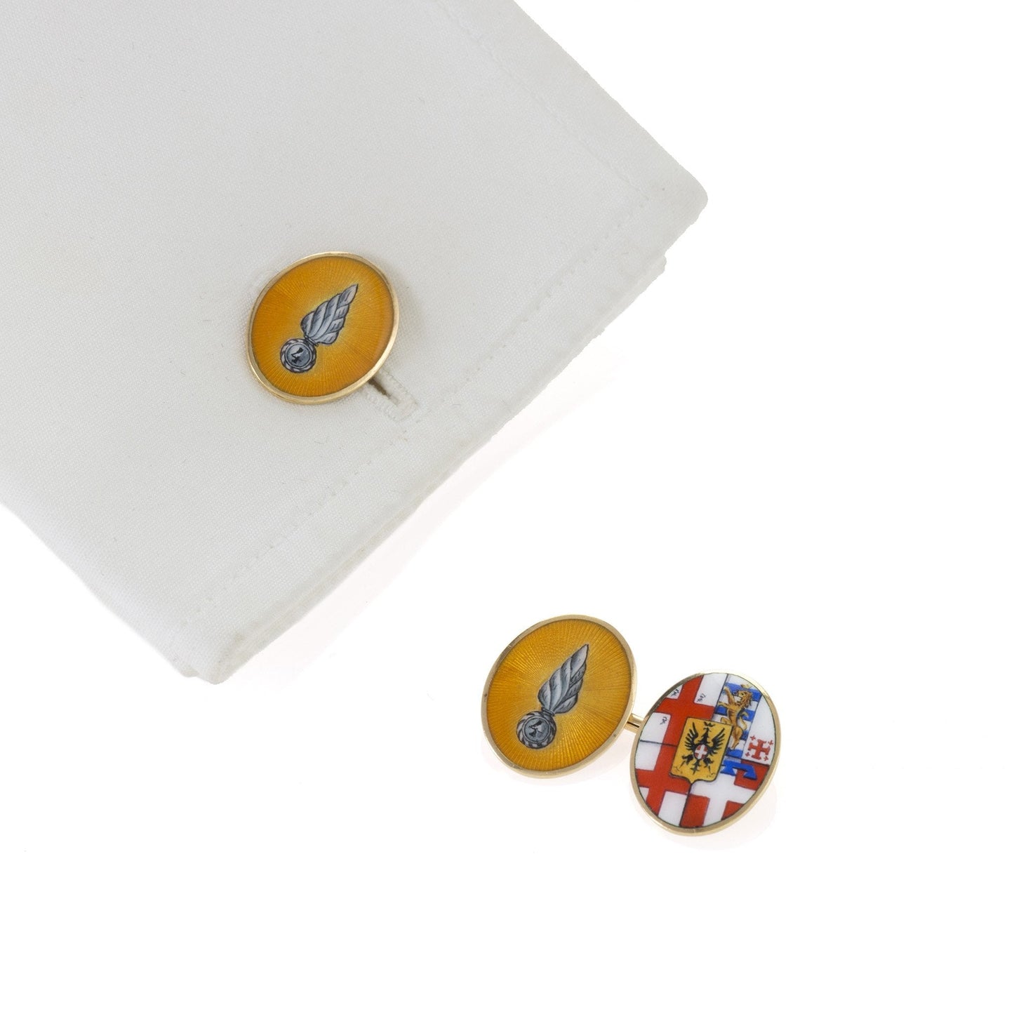 Granero Torino Heraldic Enamel Cuff Links
