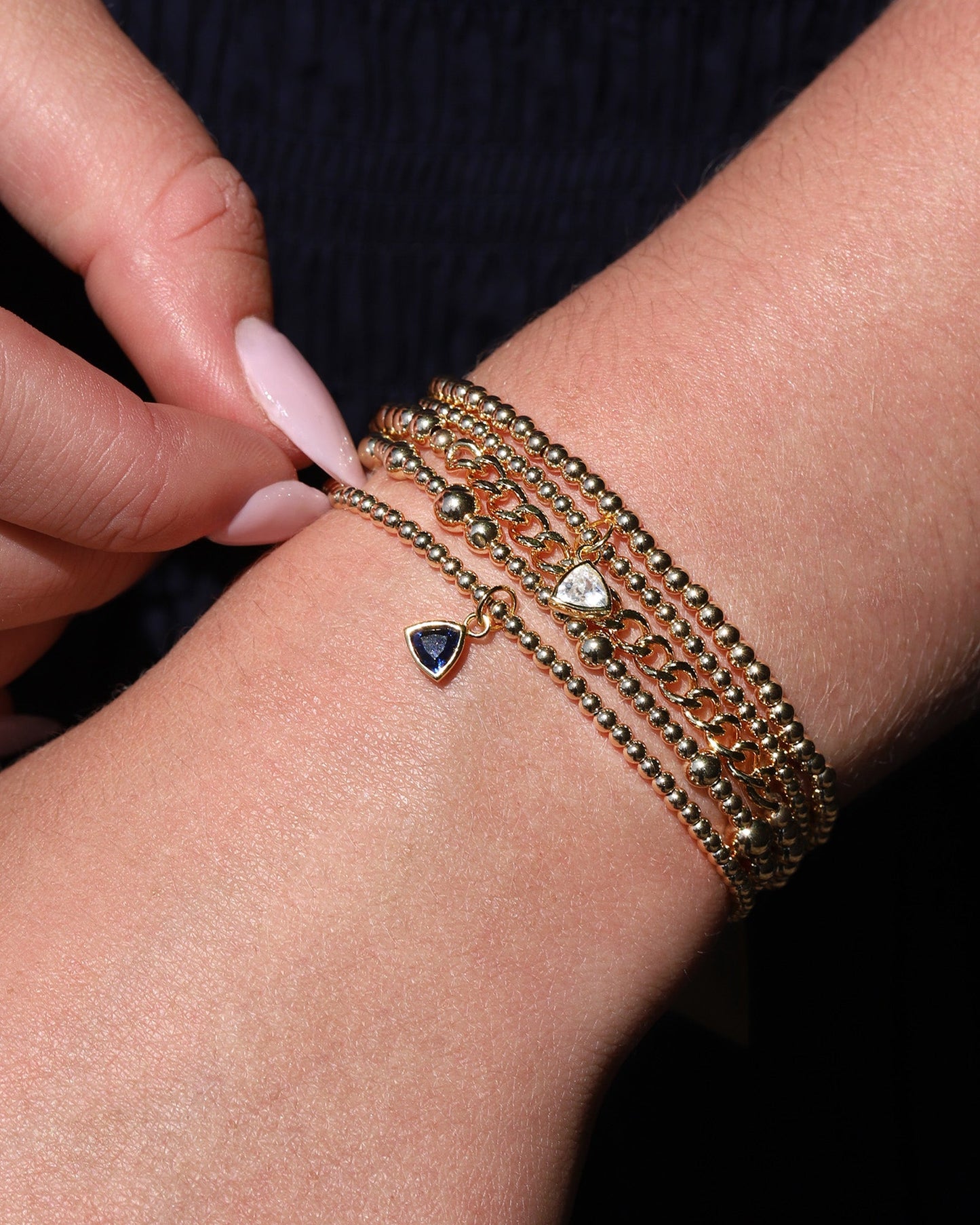 Triangle Charm Bracelet | 2.5mm