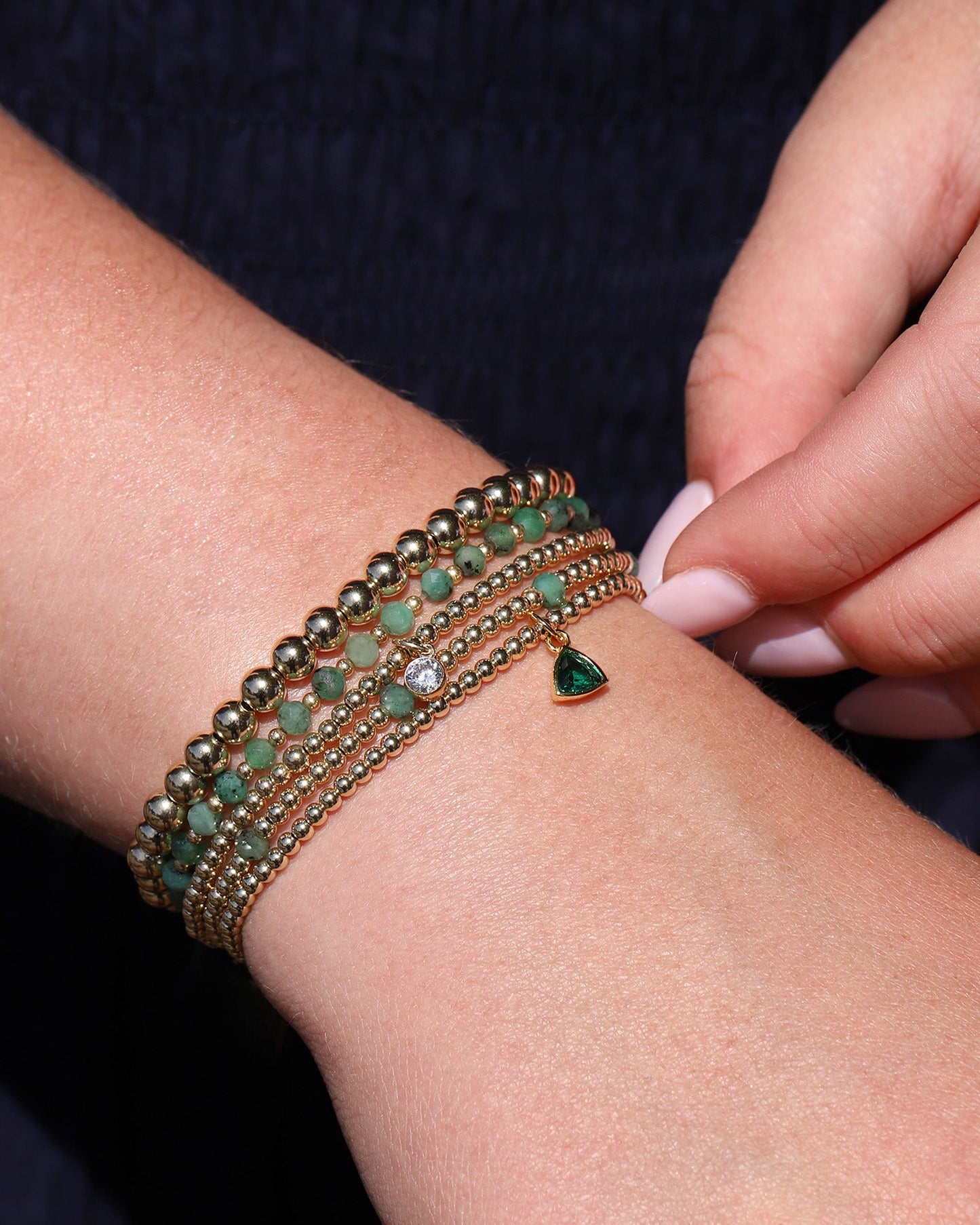 Triangle Charm Bracelet | 2.5mm