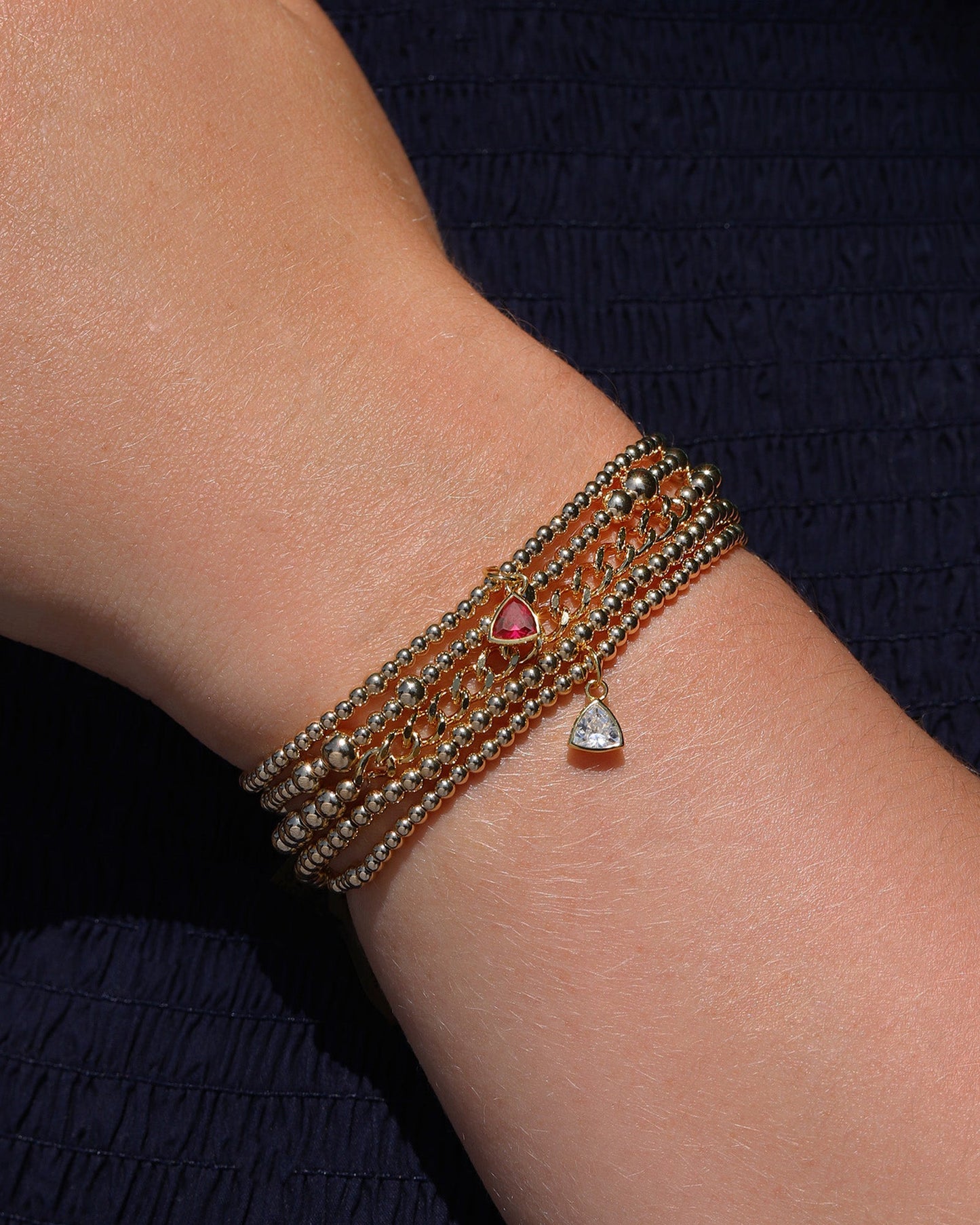 Triangle Charm Bracelet | 2.5mm