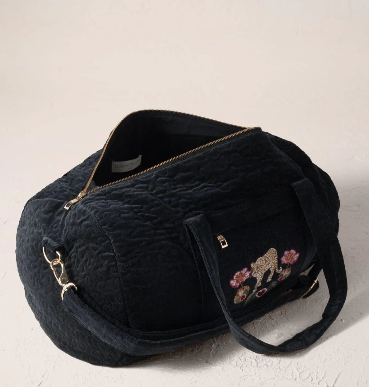 Celestial Leopard Velvet Overnight Bag