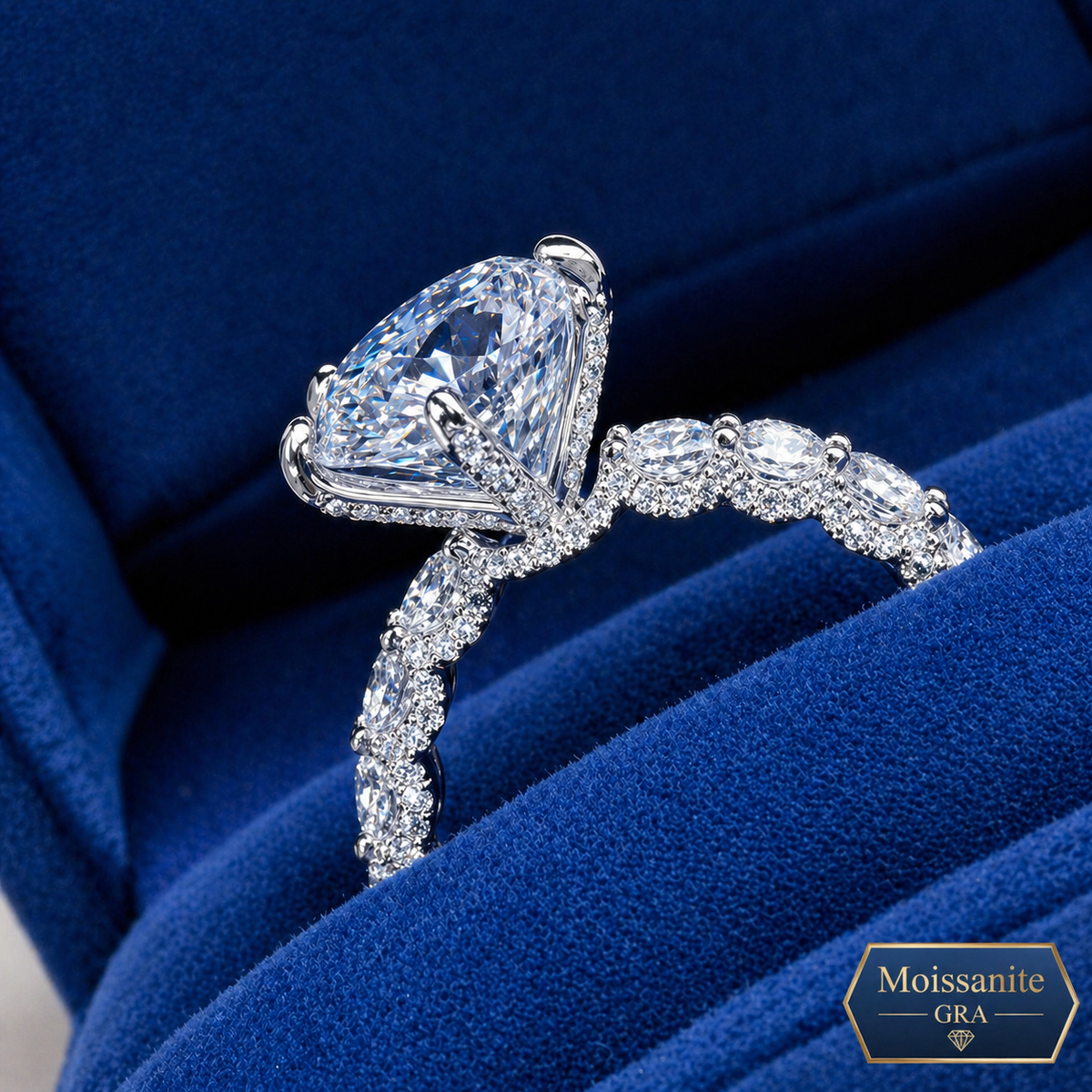Gorgeous Pave Round Cut 3.0ct Engagement Ring In Sterling Silver