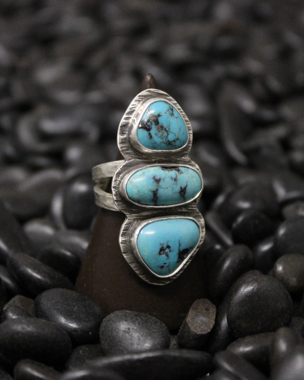 Triple Turquoise Ring Size 6.5