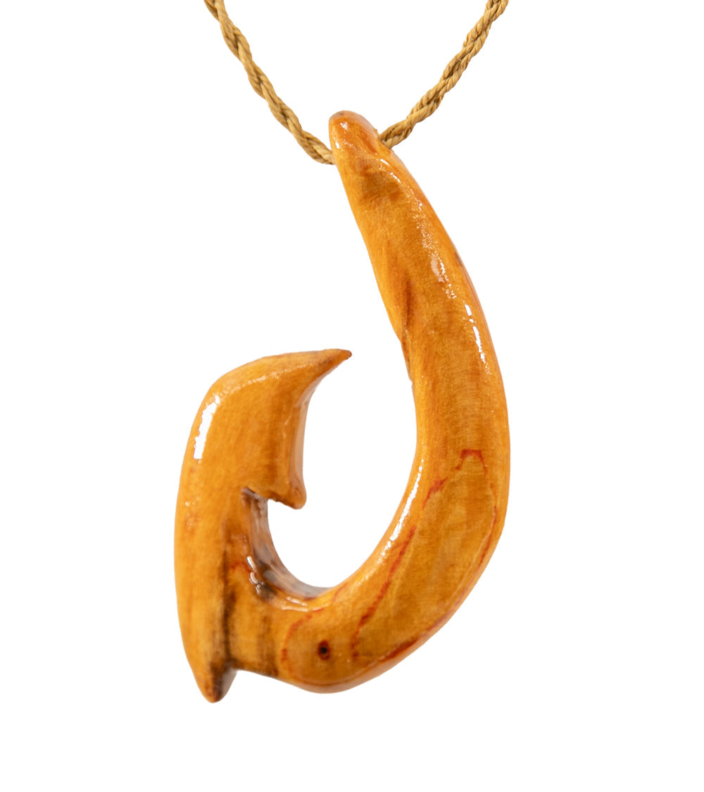 Waimanalo Pinewood Ulua Hook Pendant