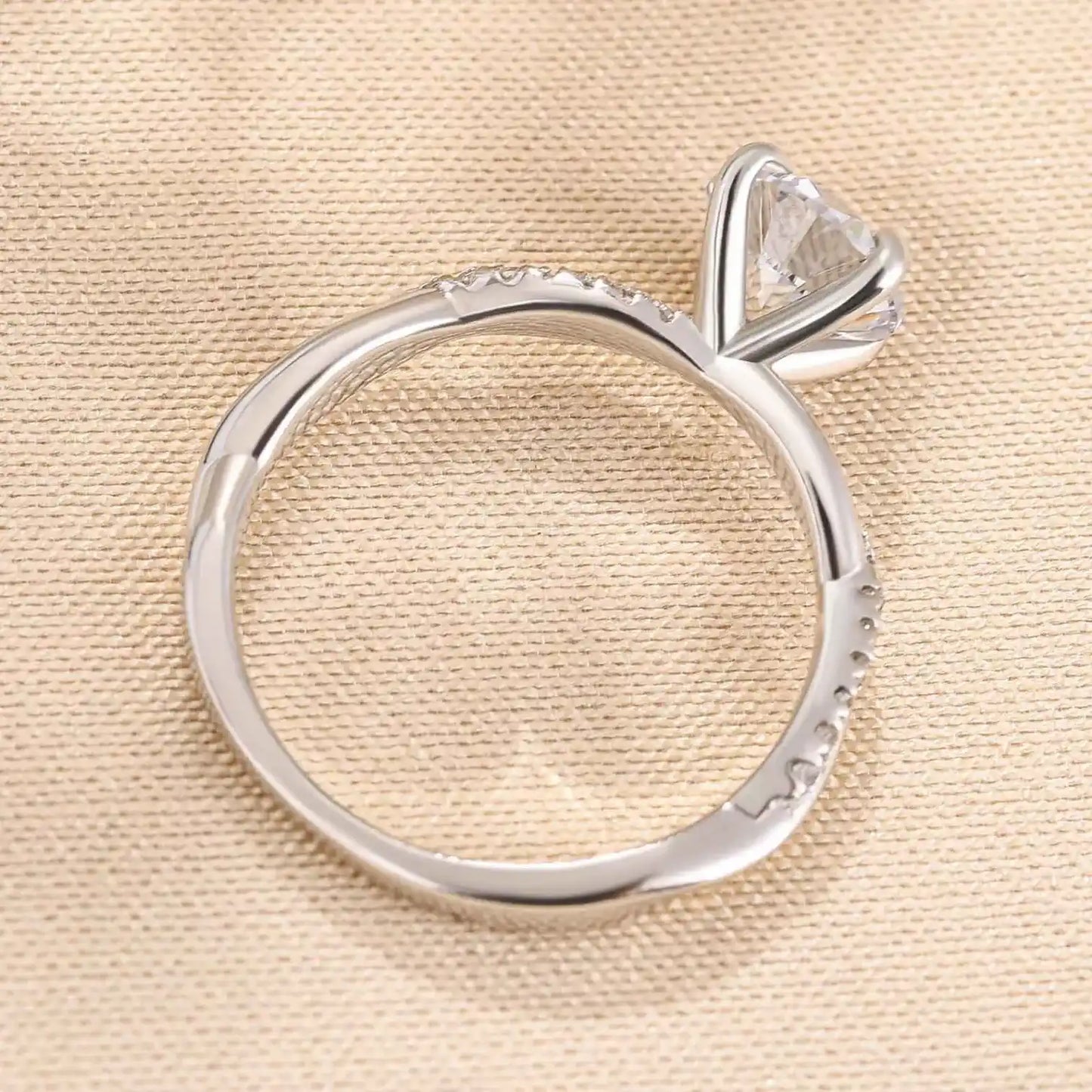 Radiant Round Cut 1.25ct Engagement Ring In 925 Sterling Silver
