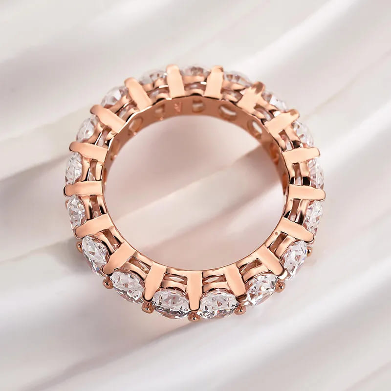 Elegant 925 Sterling Silver Oval Cut Wedding Ring