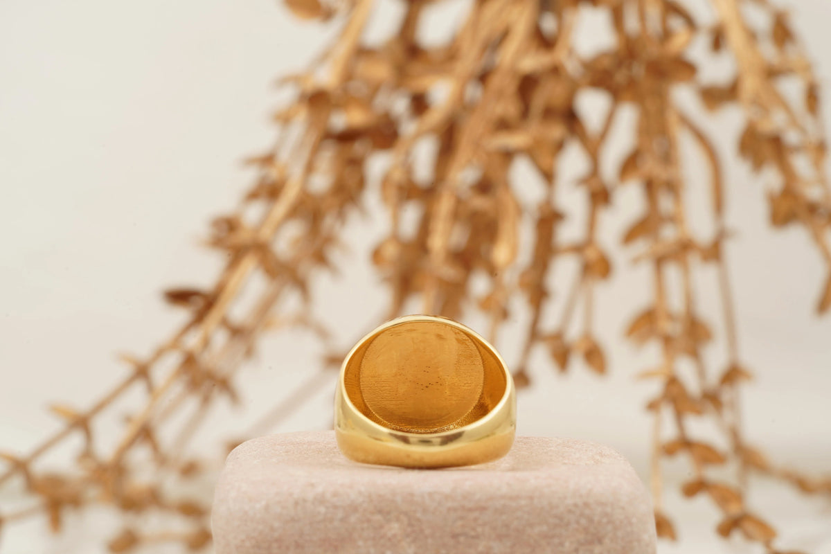 Engraved 'Everything Will Be OK' Solid Gold Ring