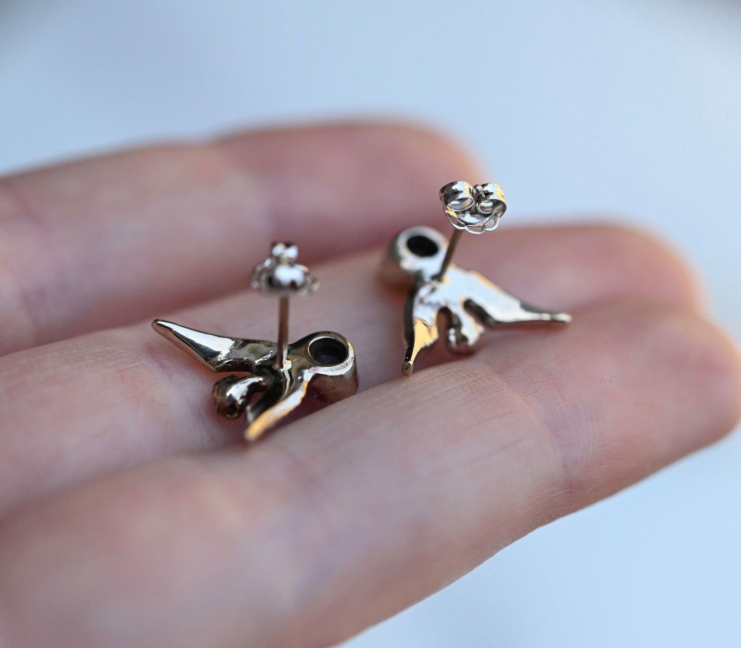 14k Gold Harpy Studs Setting- Made to Order