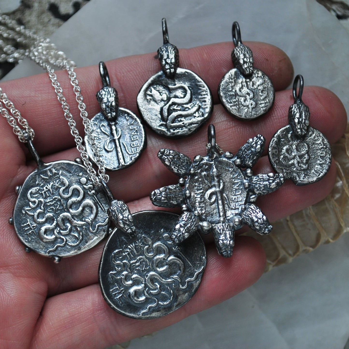 Ancient Geek Coin, CHARM, Snake god