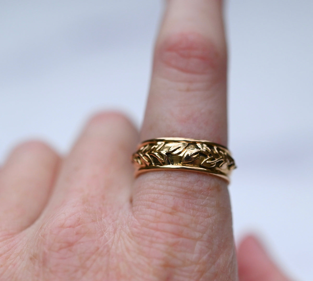 Vines 14k Gold Ring Band- Made to Order