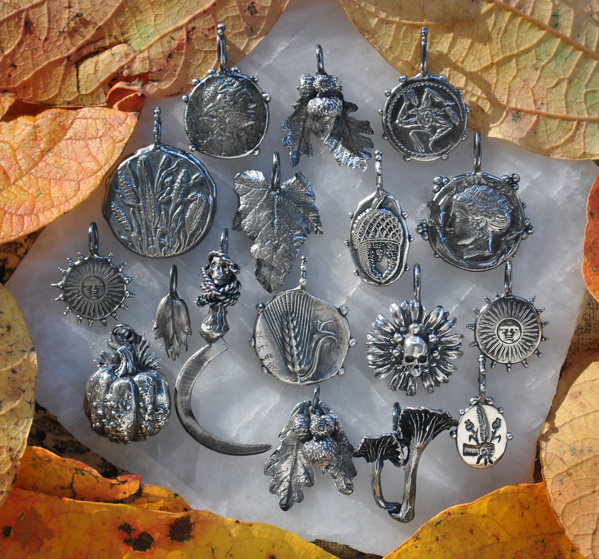 Harvest Charms, Heirloom Pumpkin & Pumpkin Leaf