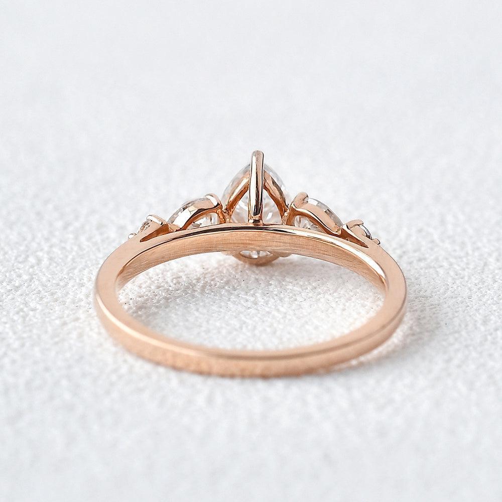 Elara’s Tear | 1CT Pear Diamond Engagement Ring