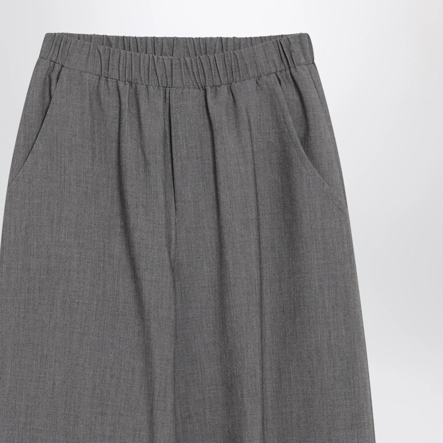 Douuod - Oversized grey Chrysanthemum trousers