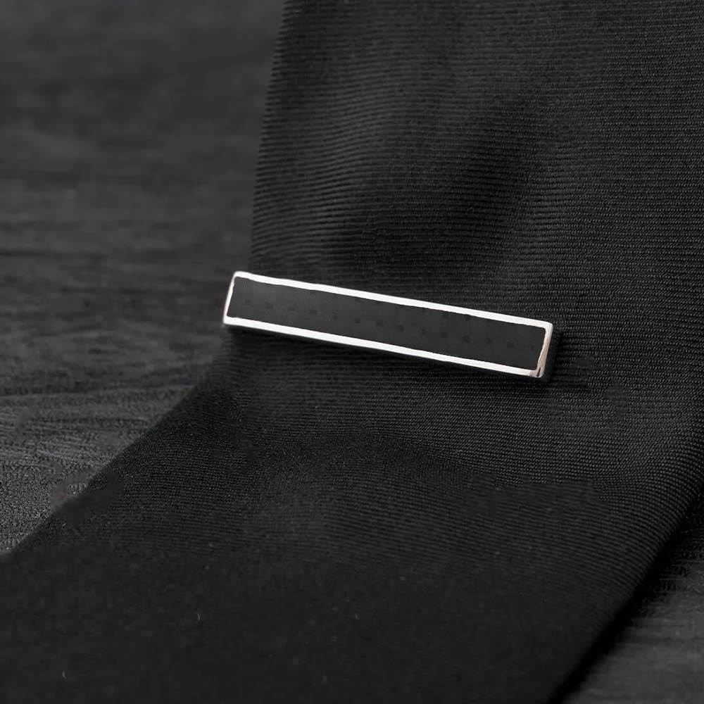Black Carbon Fiber Tie Clip
