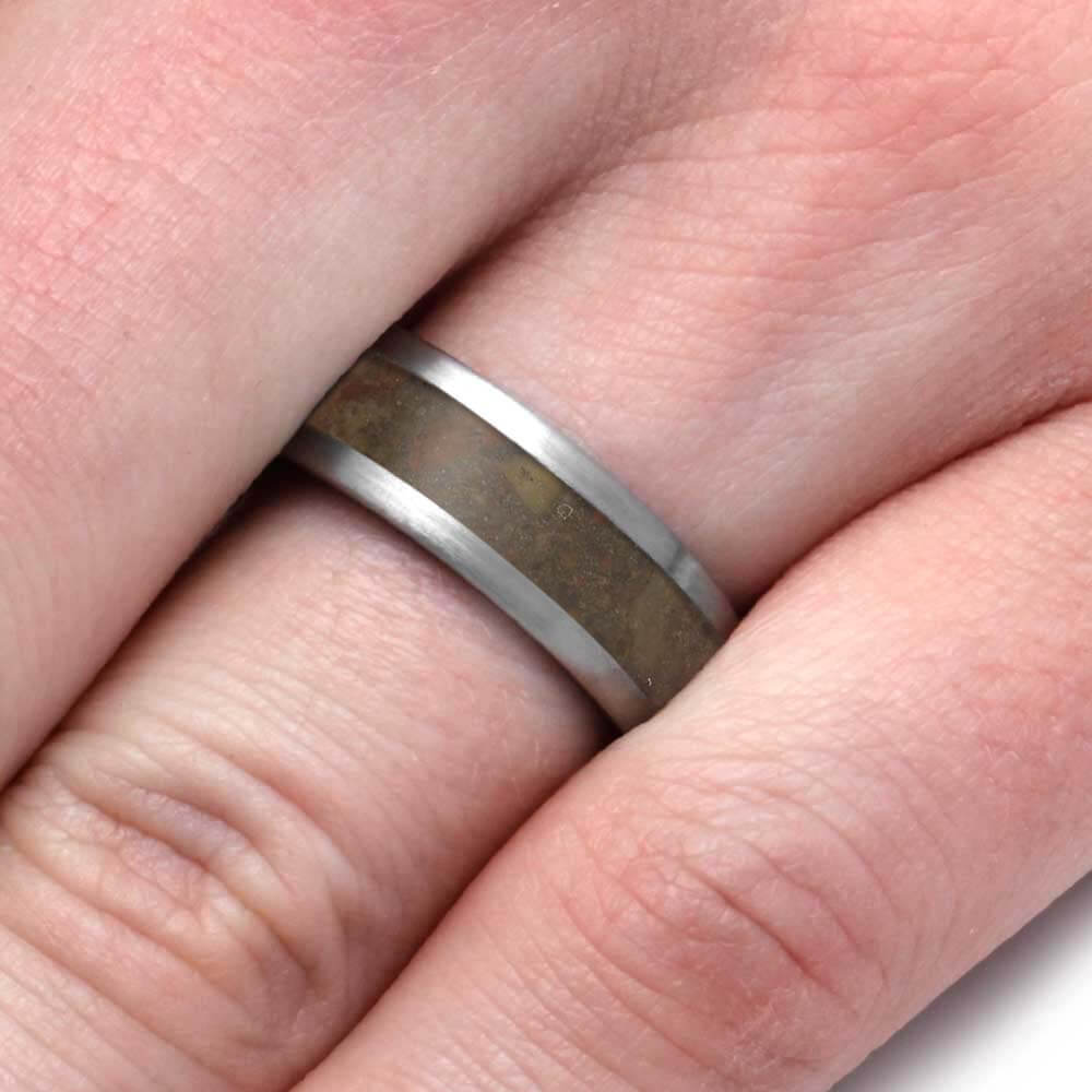 Baseball Field Sand Wedding Band or Memorial Ring