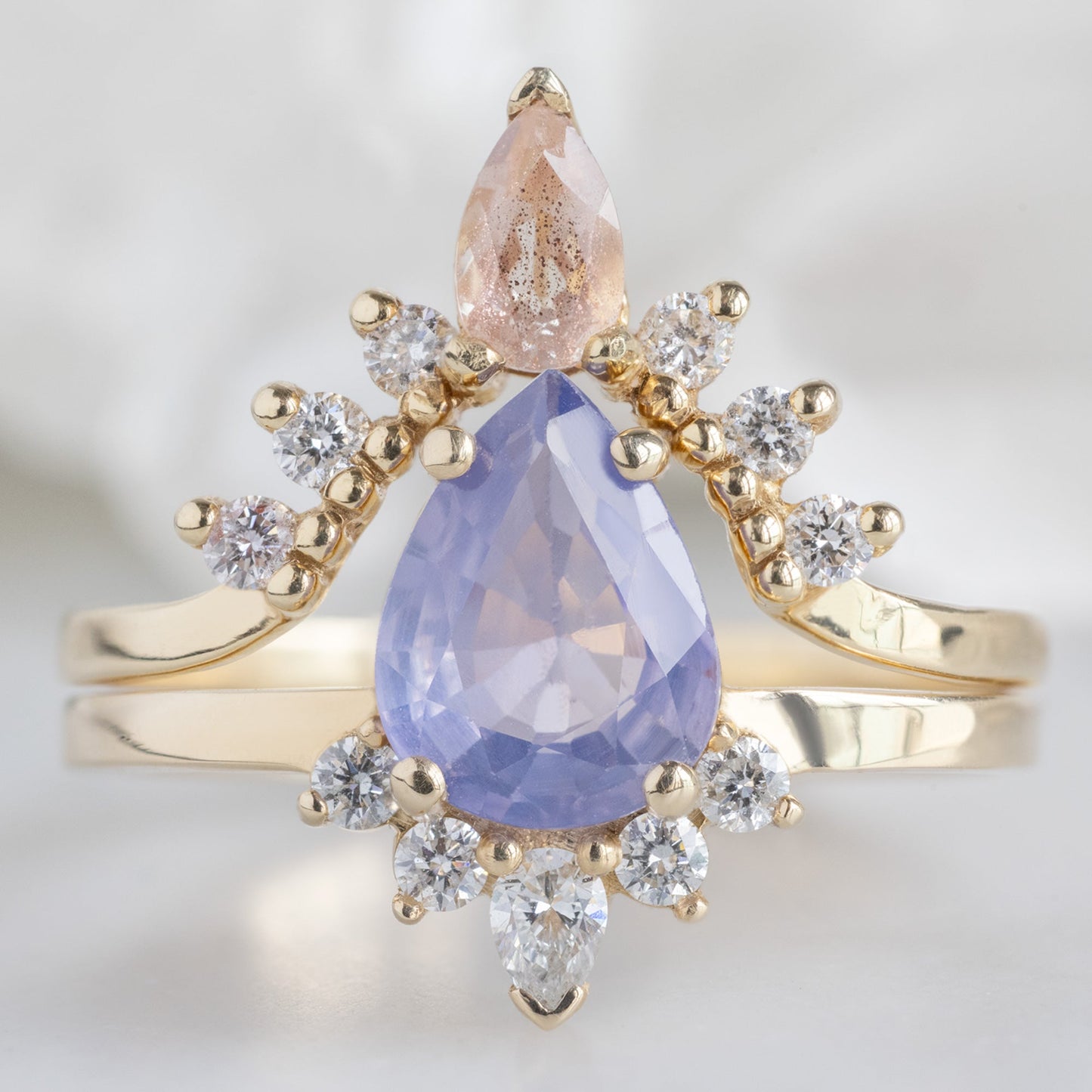 The Aster Ring | Build Your Own Pear Colored Sapphire Engagement Ring