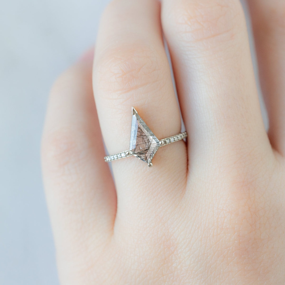 The Willow Ring | Build Your Own Kite Tourmaline in Quartz Engagement Ring