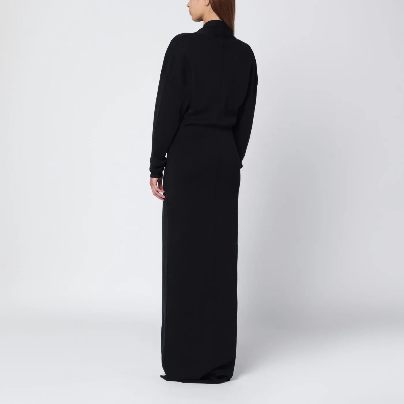 Entire Studios - Black long dress with wide neckline