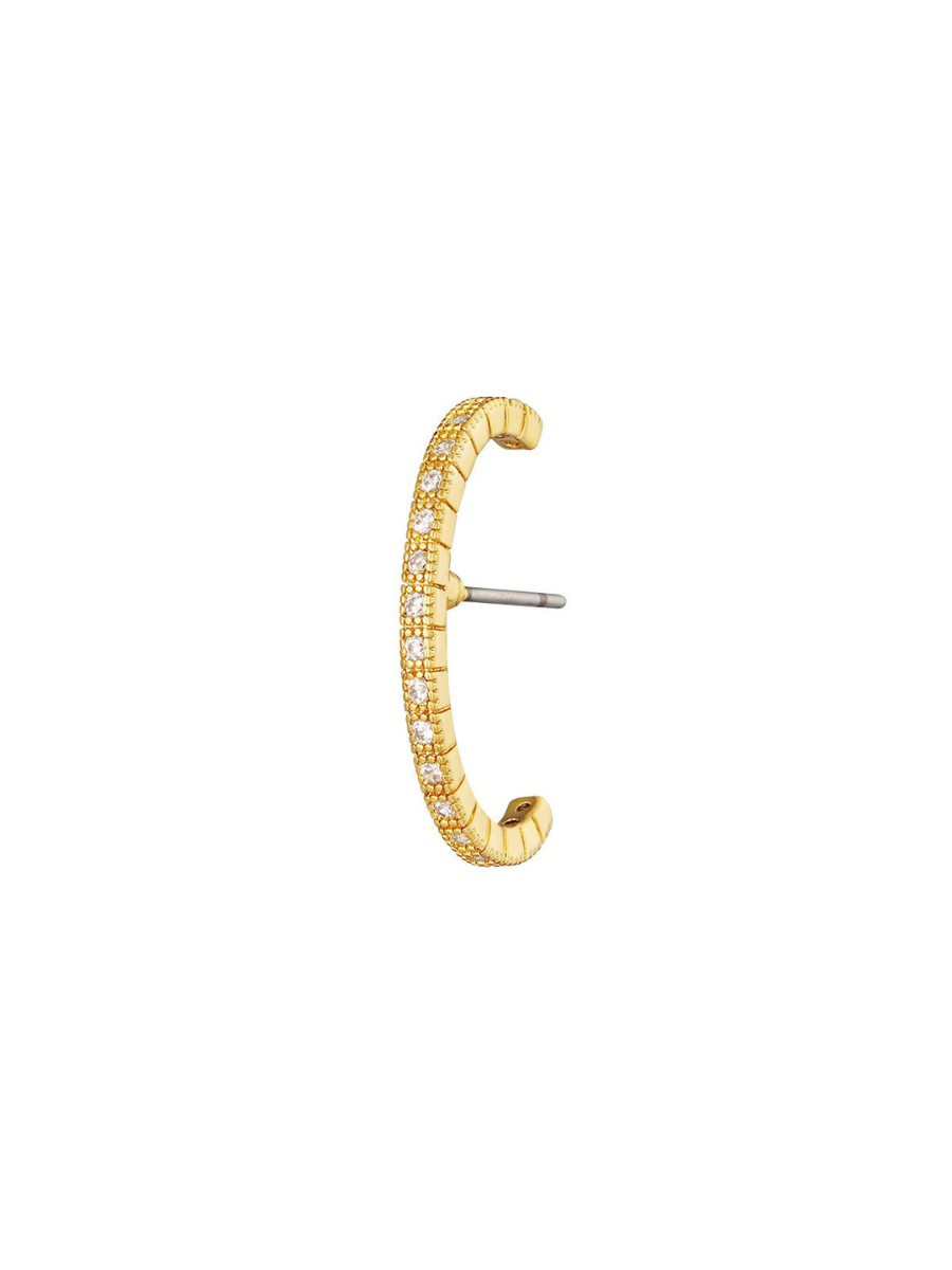 Earcuff Spring sparkle - boho chic white zirconium stones