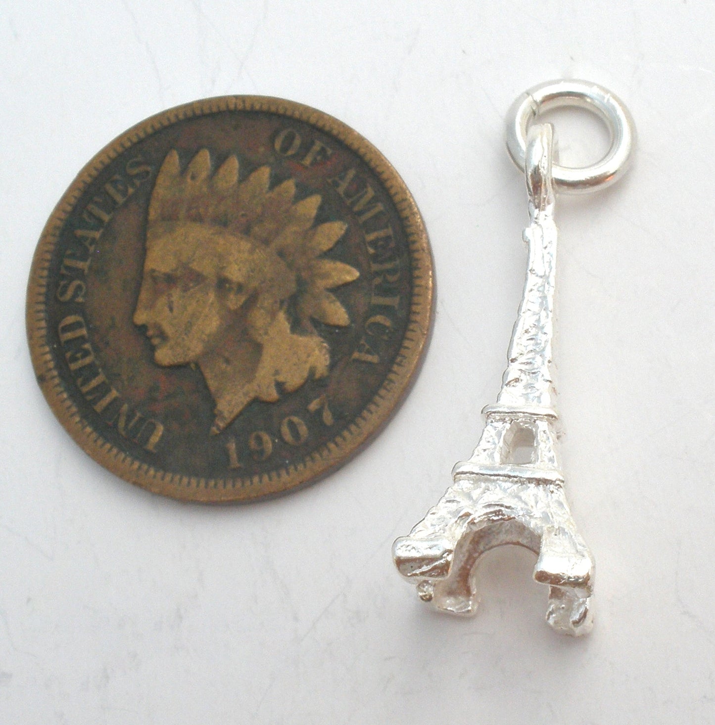 Eiffel Tower Paris Sterling Silver Charm Pendant