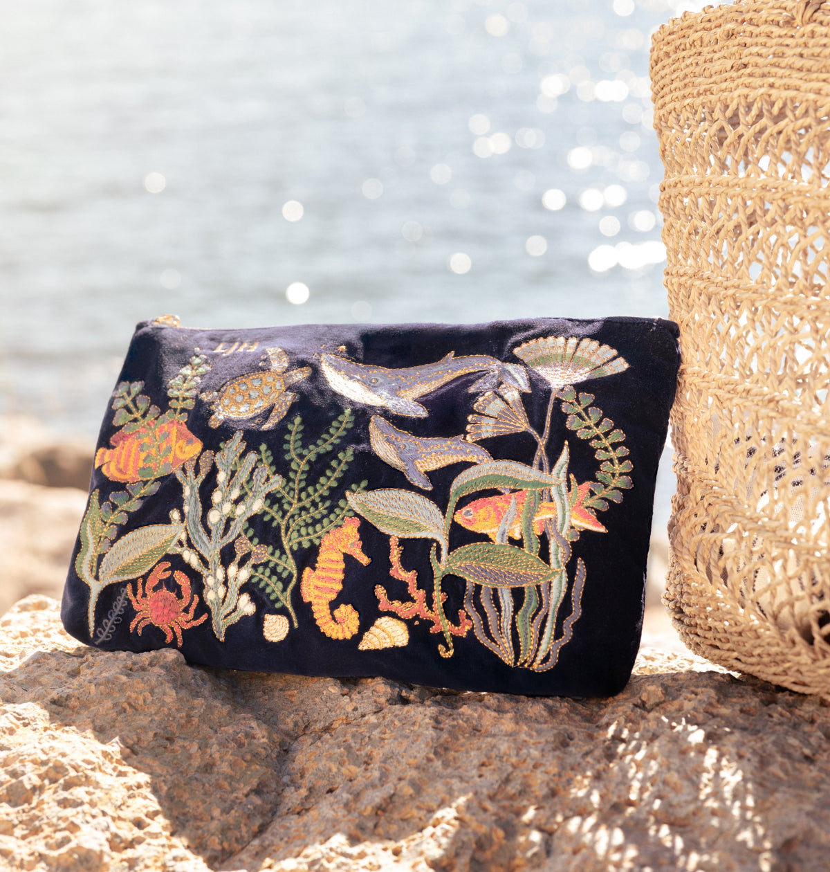 World Ocean Velvet Everyday Pouch
