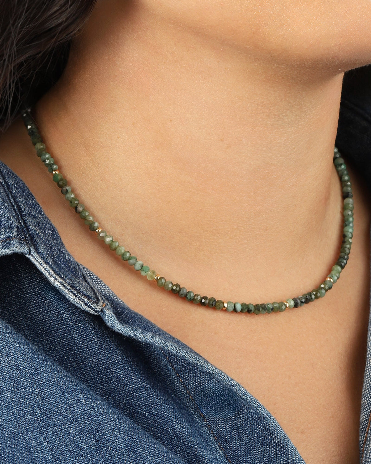 Emerald Beaded Necklace