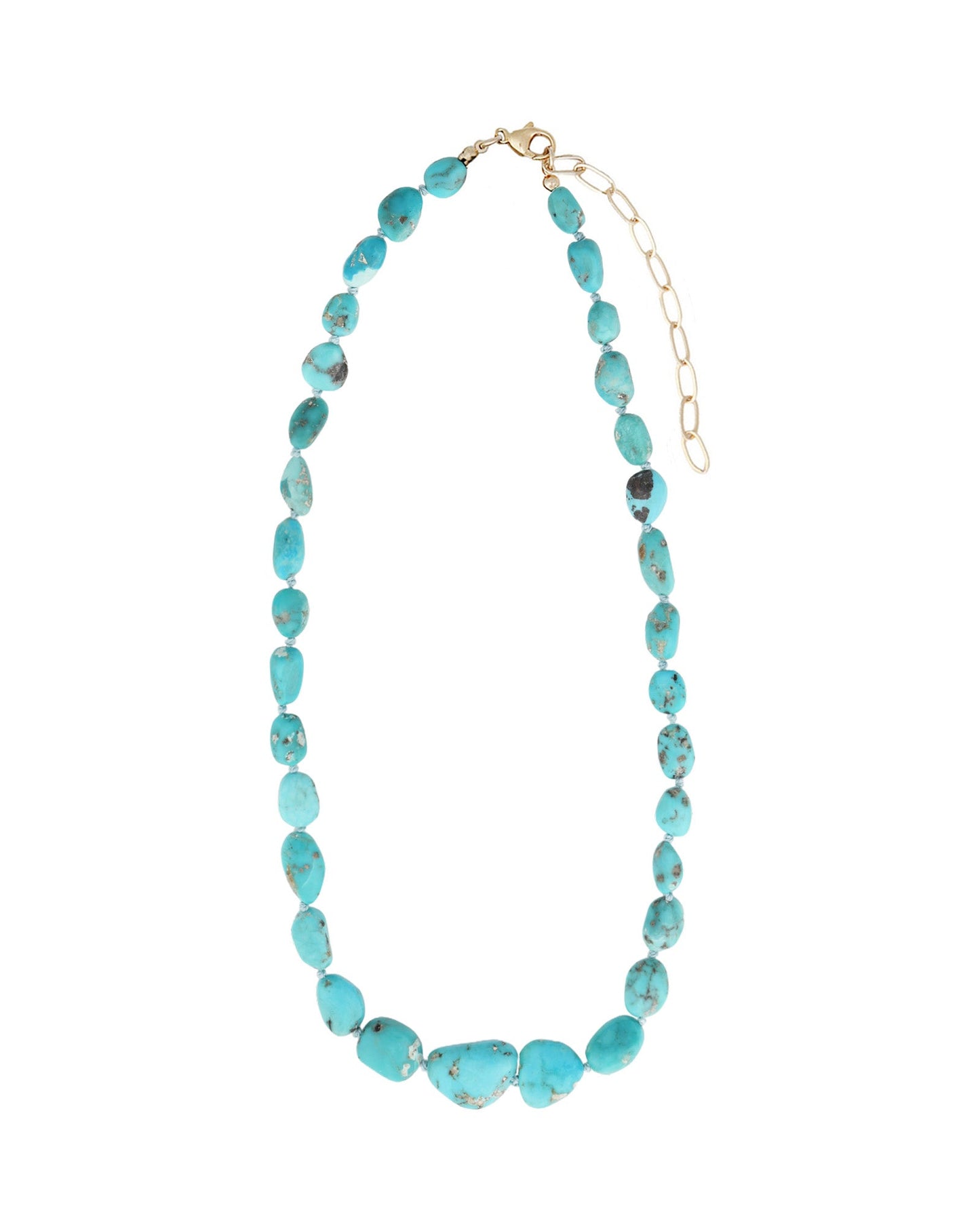 Turquoise Nugget Beaded Necklace