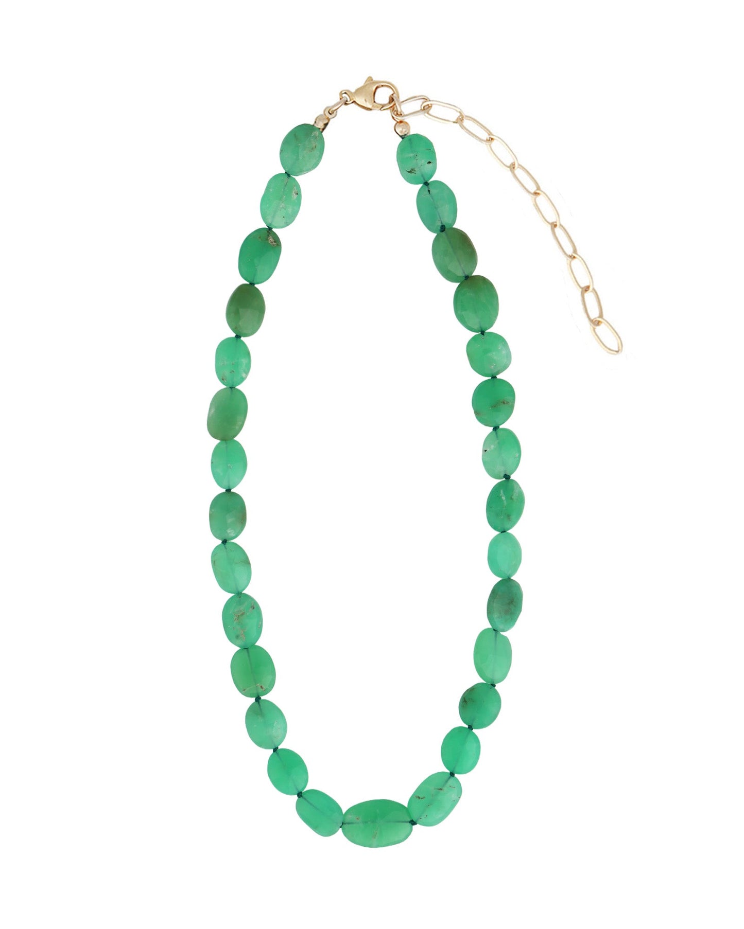 Faceted Chrysoprase Beaded Necklace