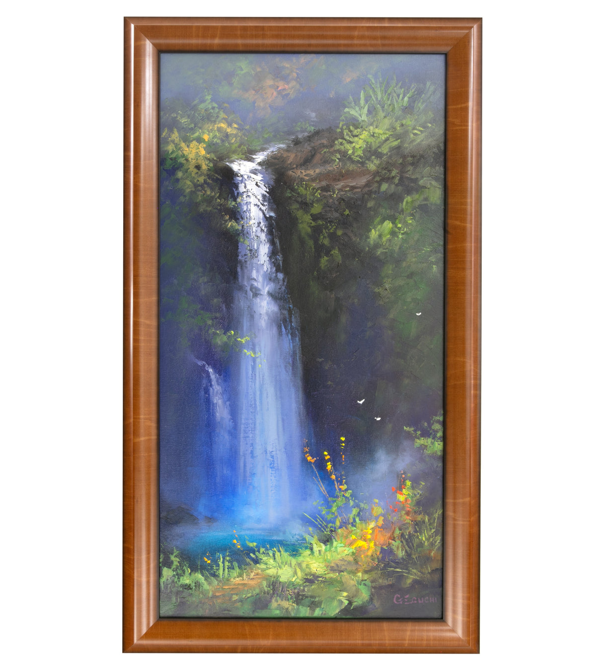 Original Painting: Falling Into Island Blue by George Eguchi