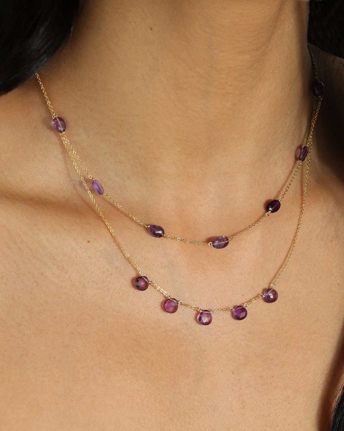 Five Stone Drop Necklace