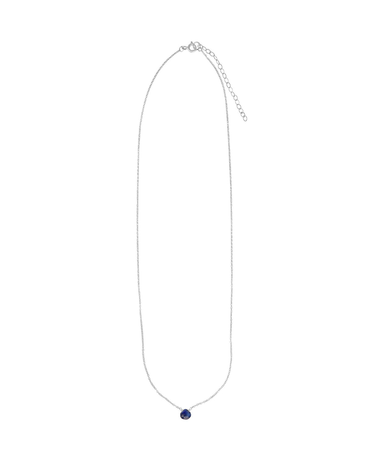 Blue Kyanite Heart Cable Chain Necklace | 6mm