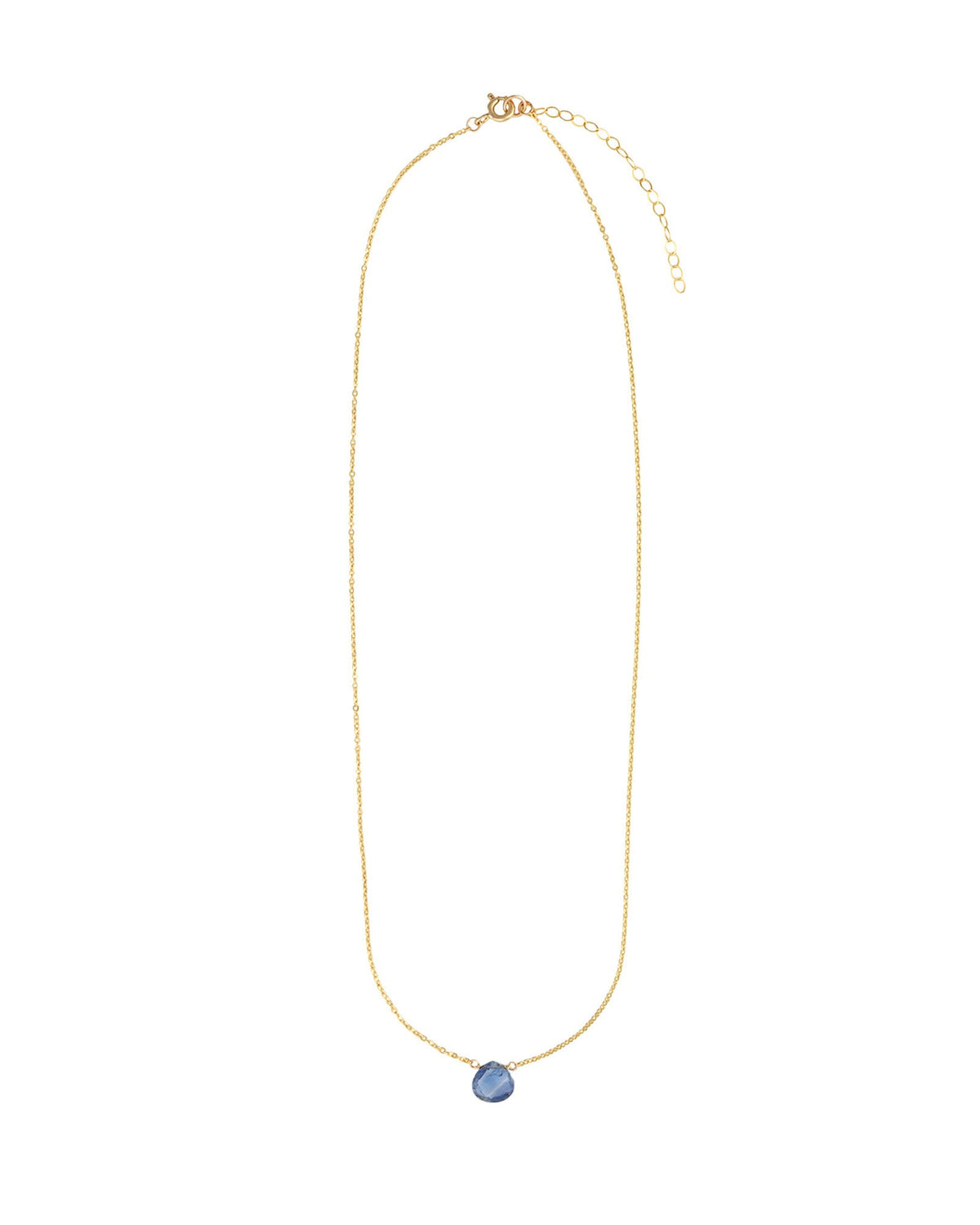Blue Kyanite Heart Cable Chain Necklace | 10mm