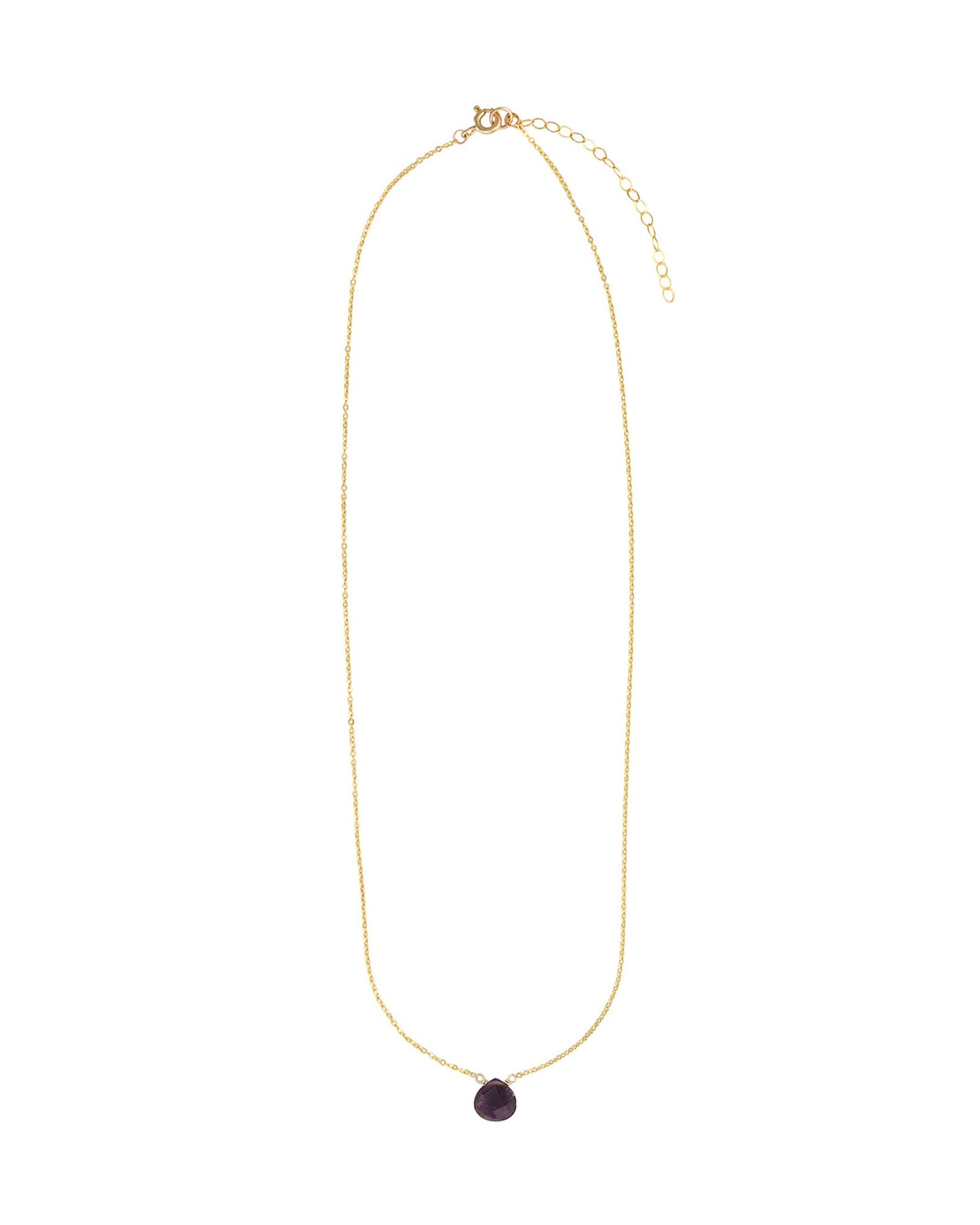 Amethyst Heart Cable Chain Necklace | 8mm