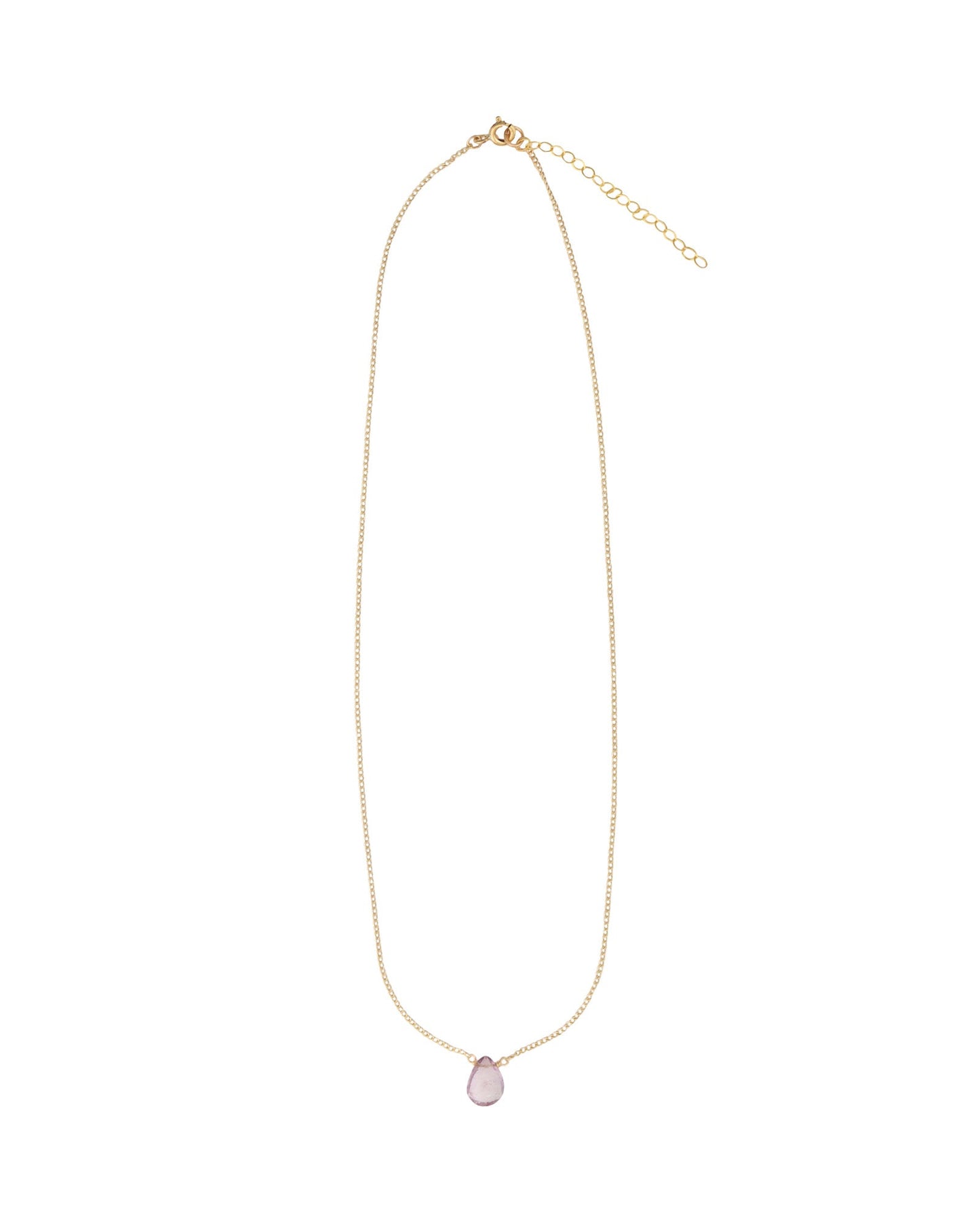Amethyst Pear Cable Chain Necklace | 8mm