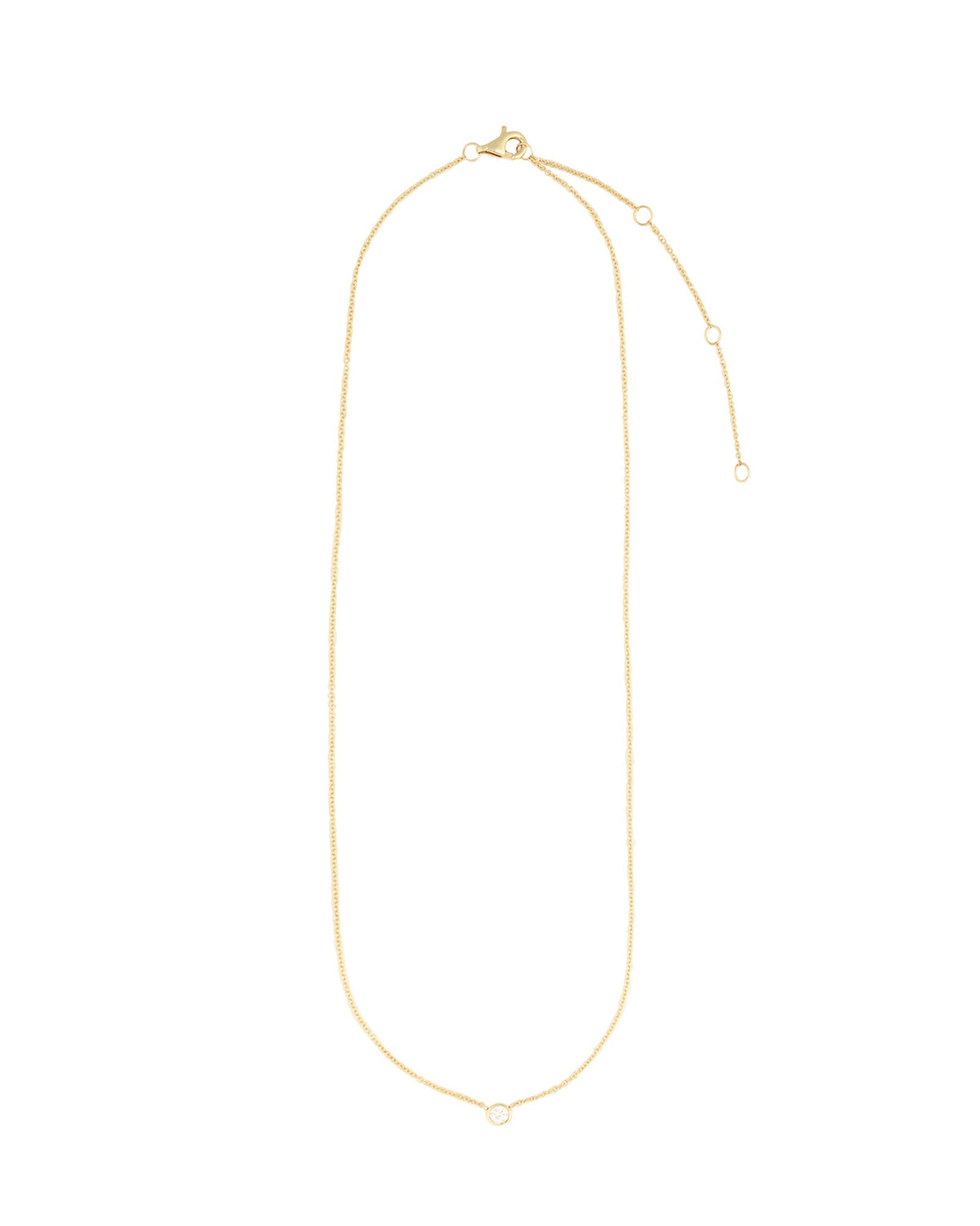 Bezel Diamond Floating Necklace