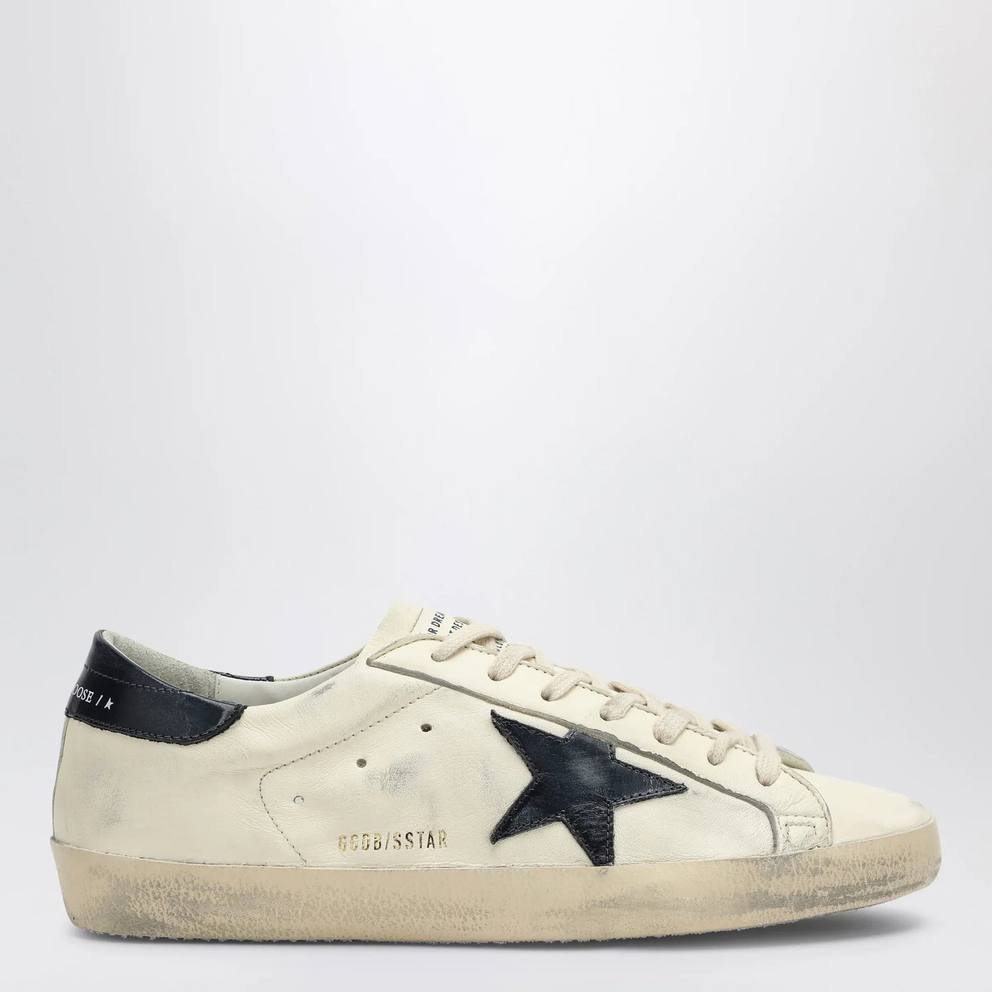 Golden Goose - Super-star beige/blue low Sneakers