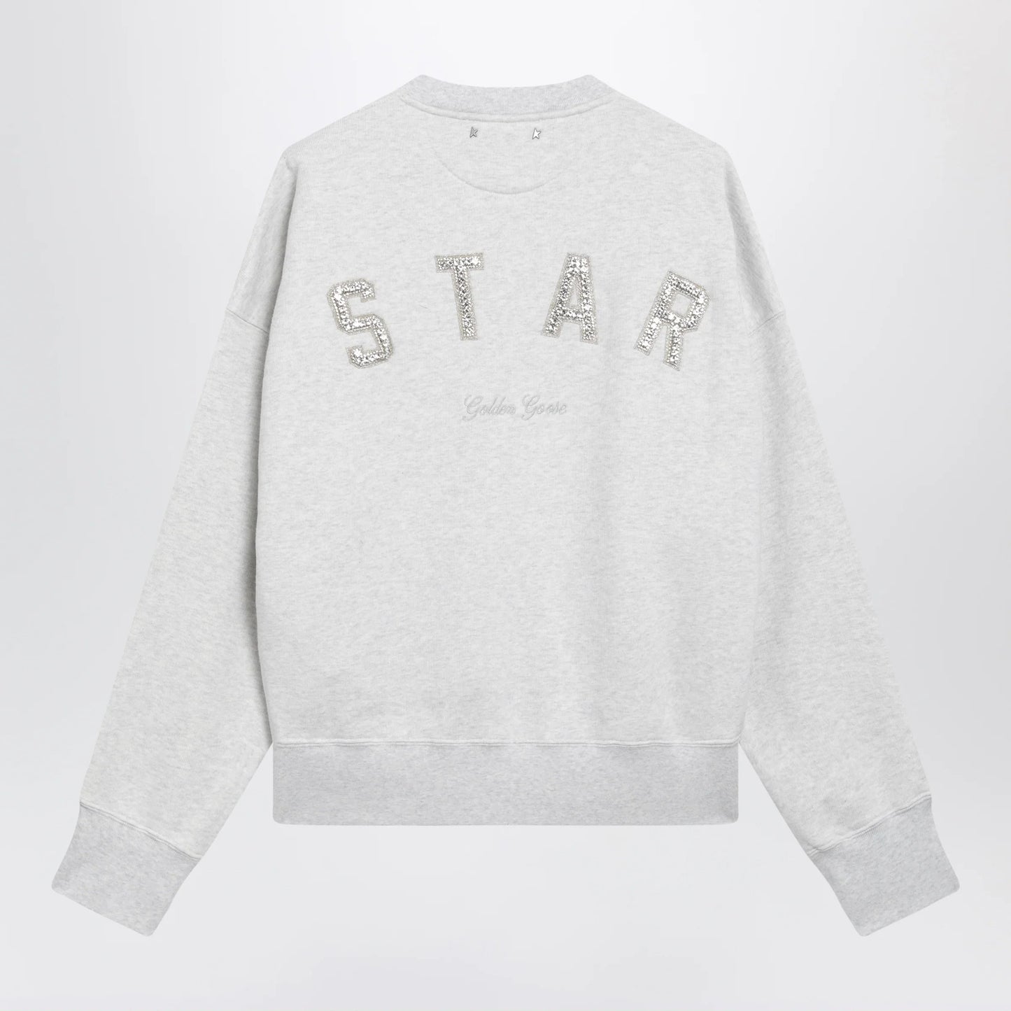 Golden Goose - Women's Star cropped oversized cotton hoodie in grey
