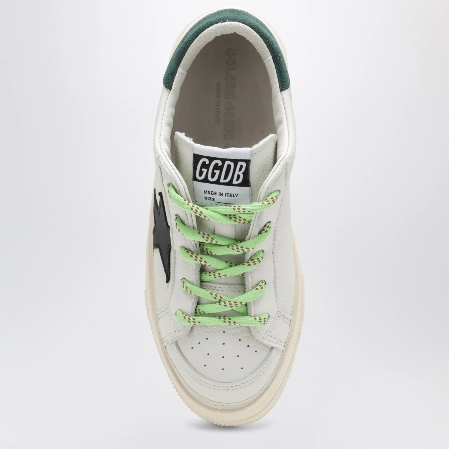 Golden Goose - May sneakers in white/black/green leather